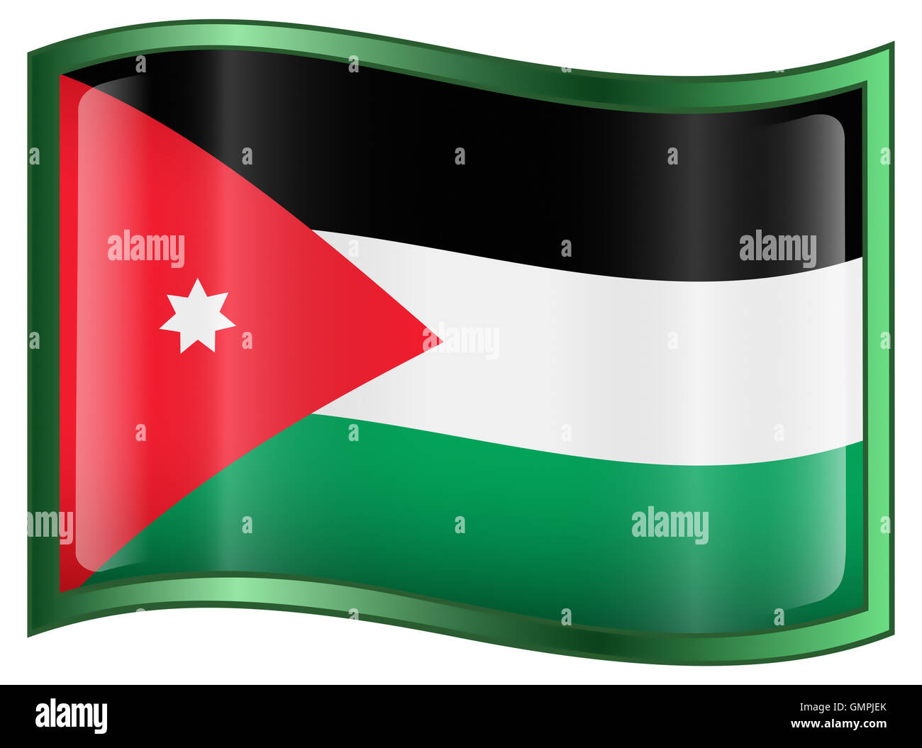 Jordan Flag Icon Stock Photo Alamy