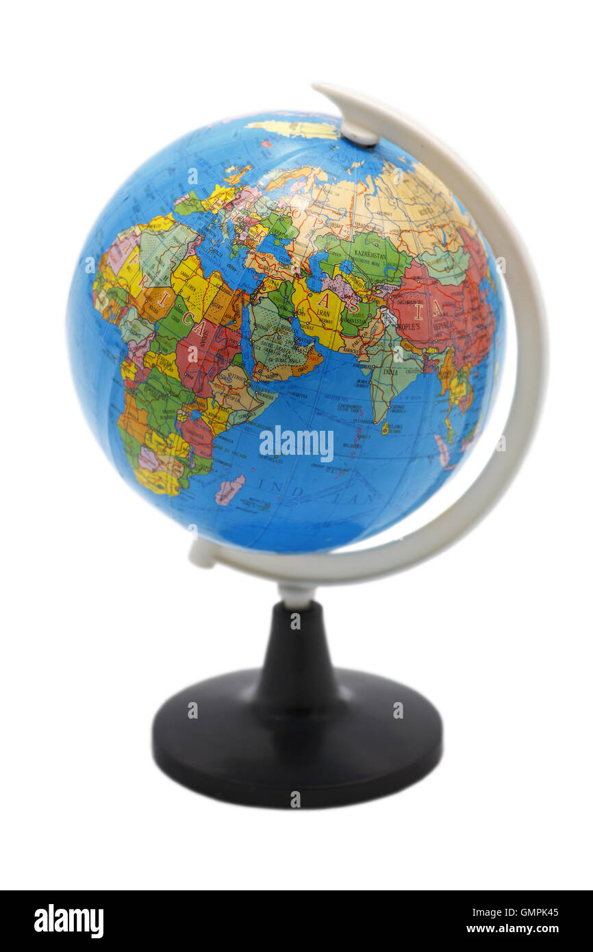Globe isolated on white background Stock Photo - Alamy