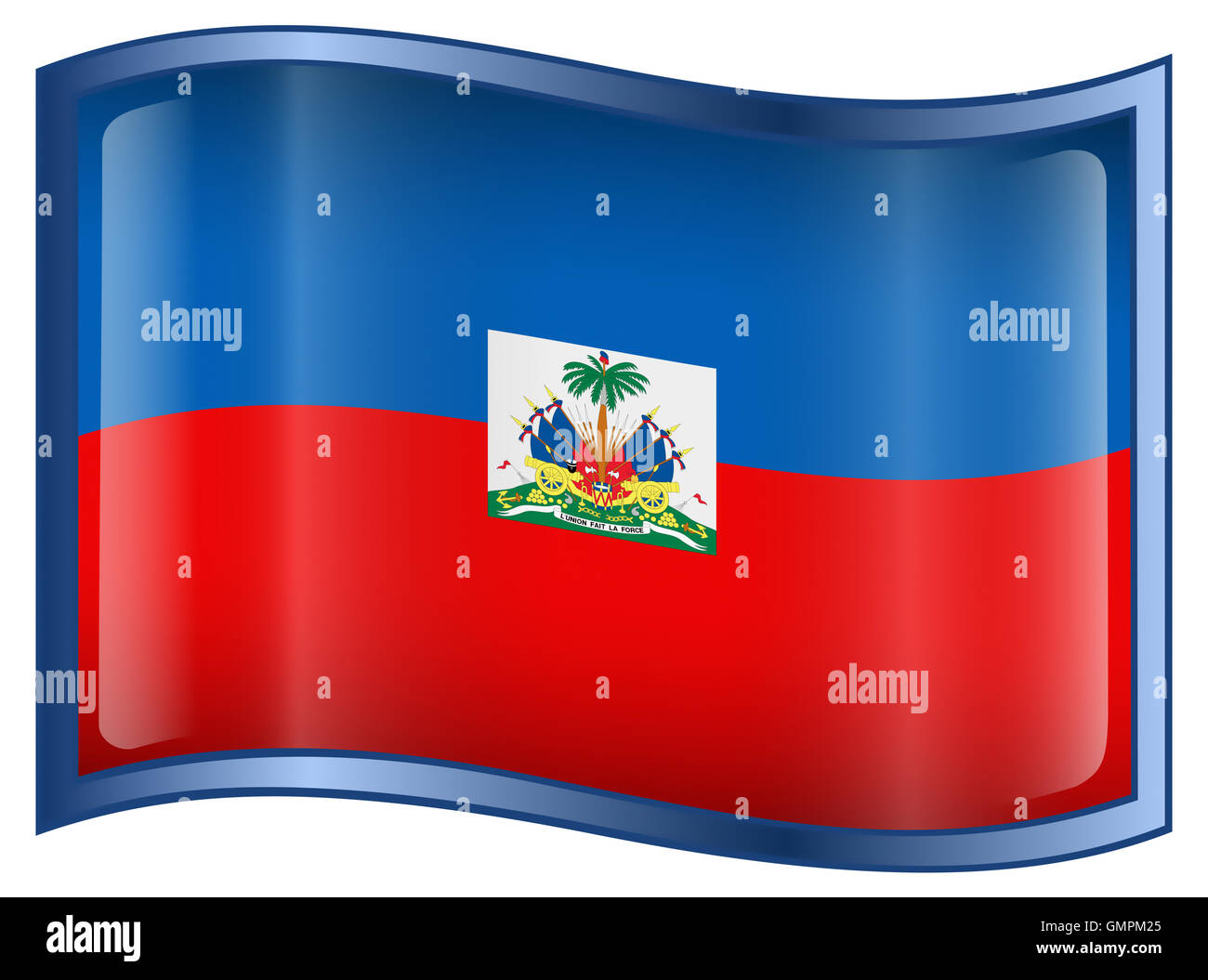 Haiti Flag Icon Stock Photo