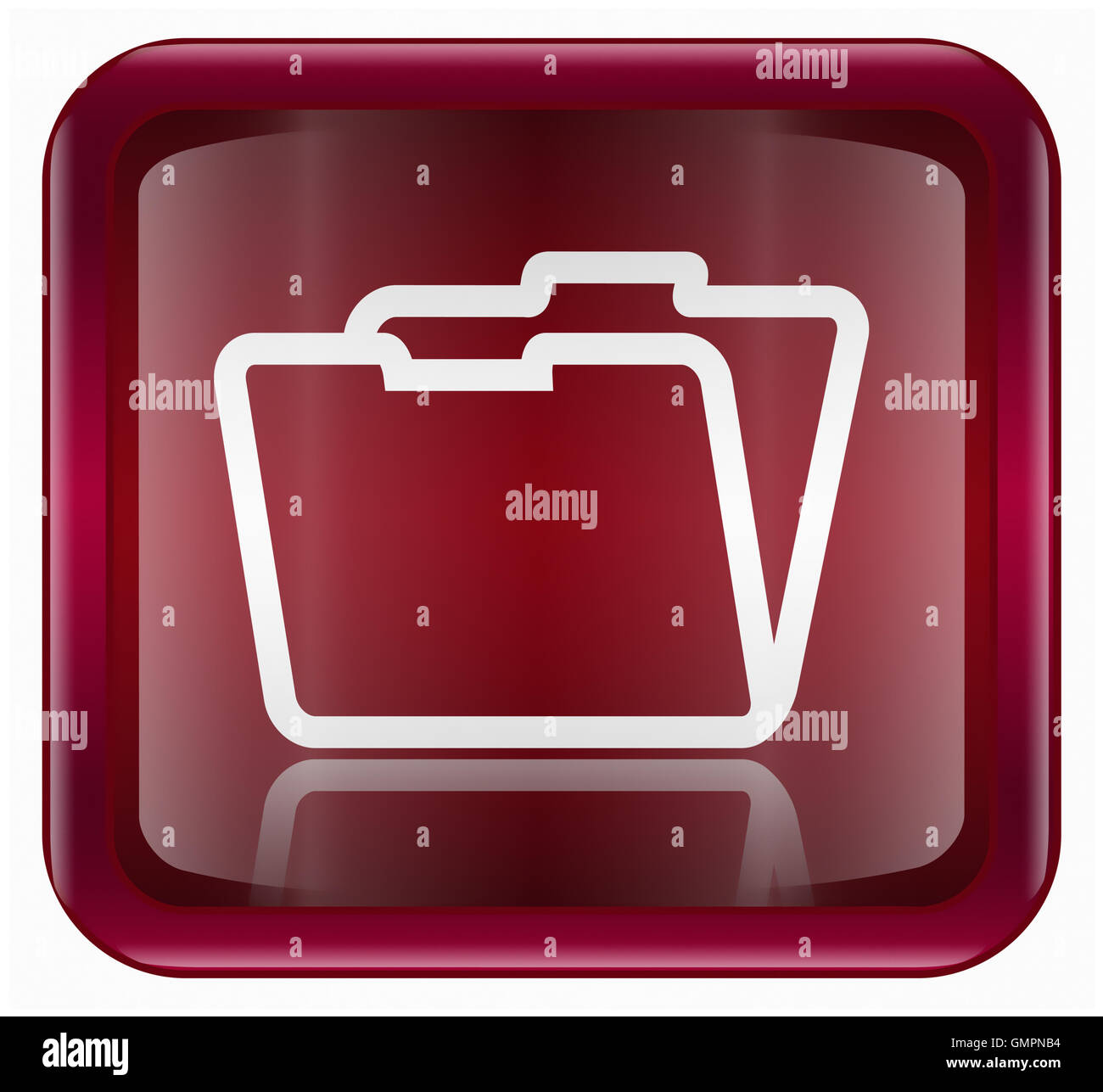 Folder icon dark red, isolated on white background Stock Photo - Alamy