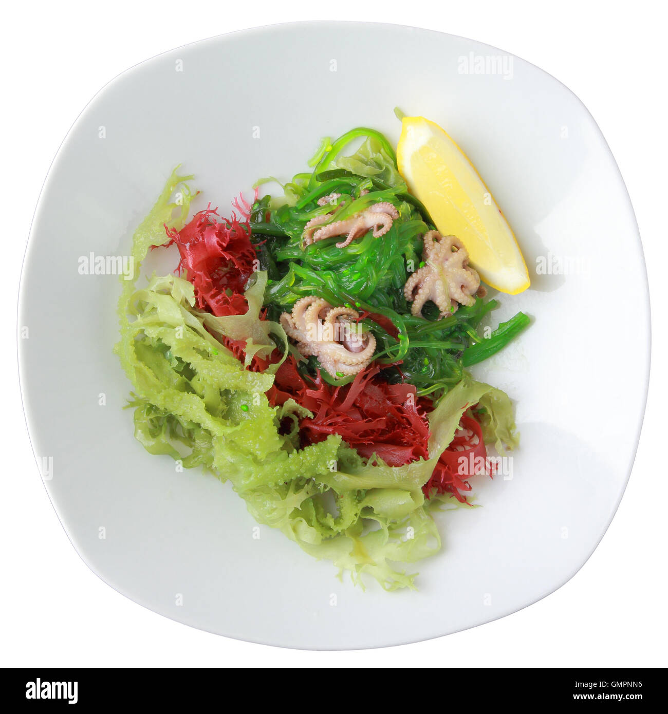 salad kaiso with octopus Stock Photo Alamy