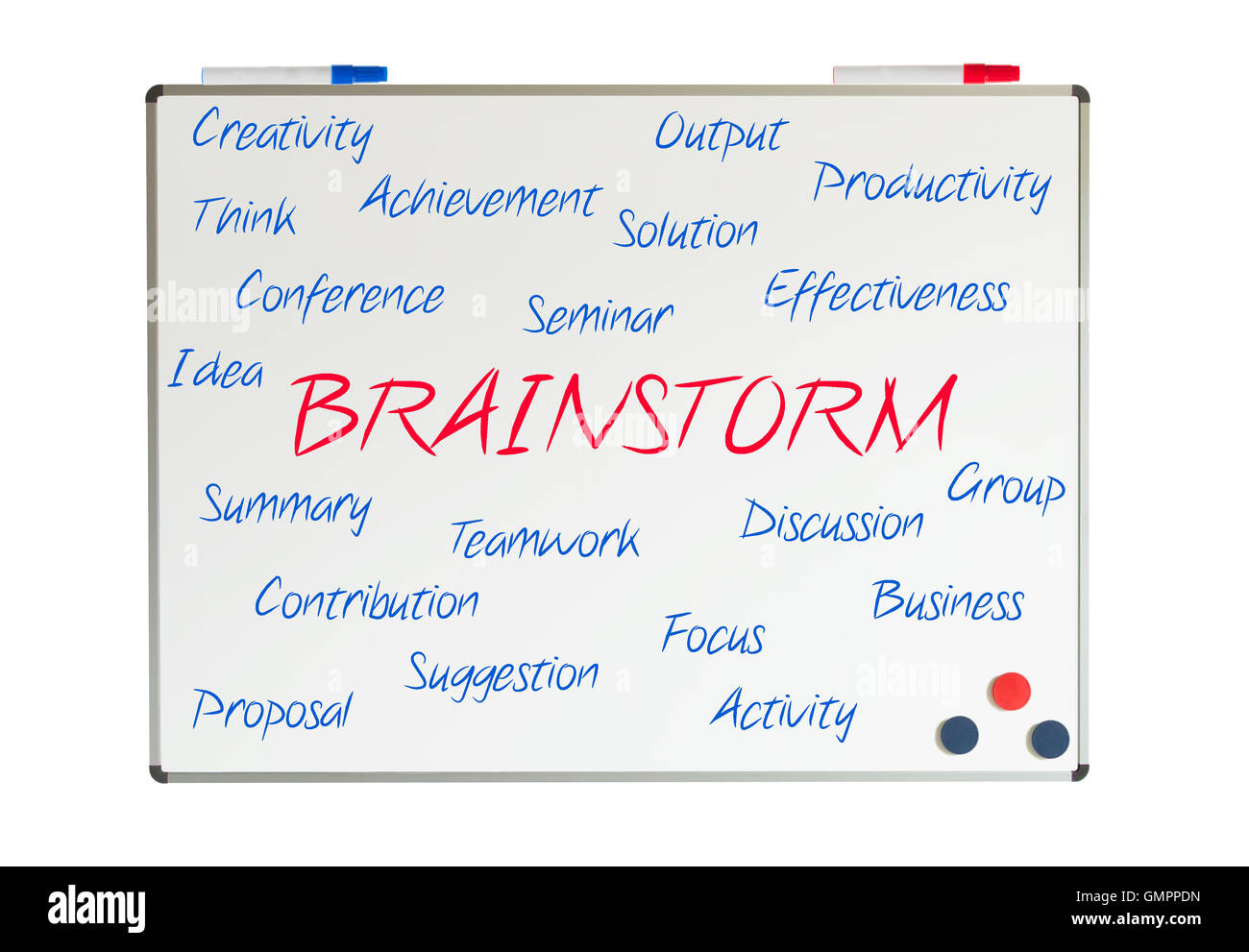 Brainstorm word cloud Stock Photo Alamy