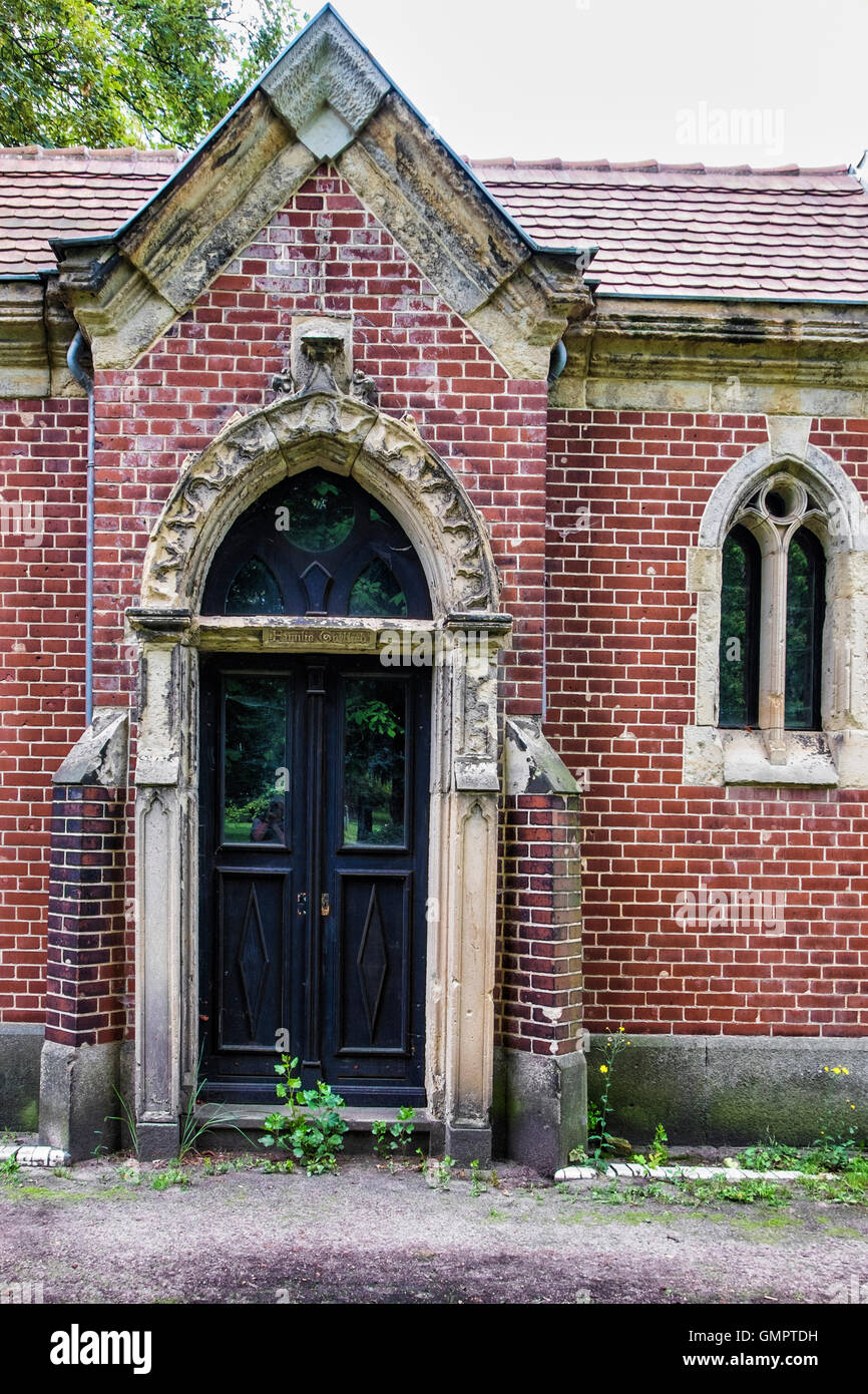 Ornate brick and stone tomb of the family Gottlieb at the St. Hedwig