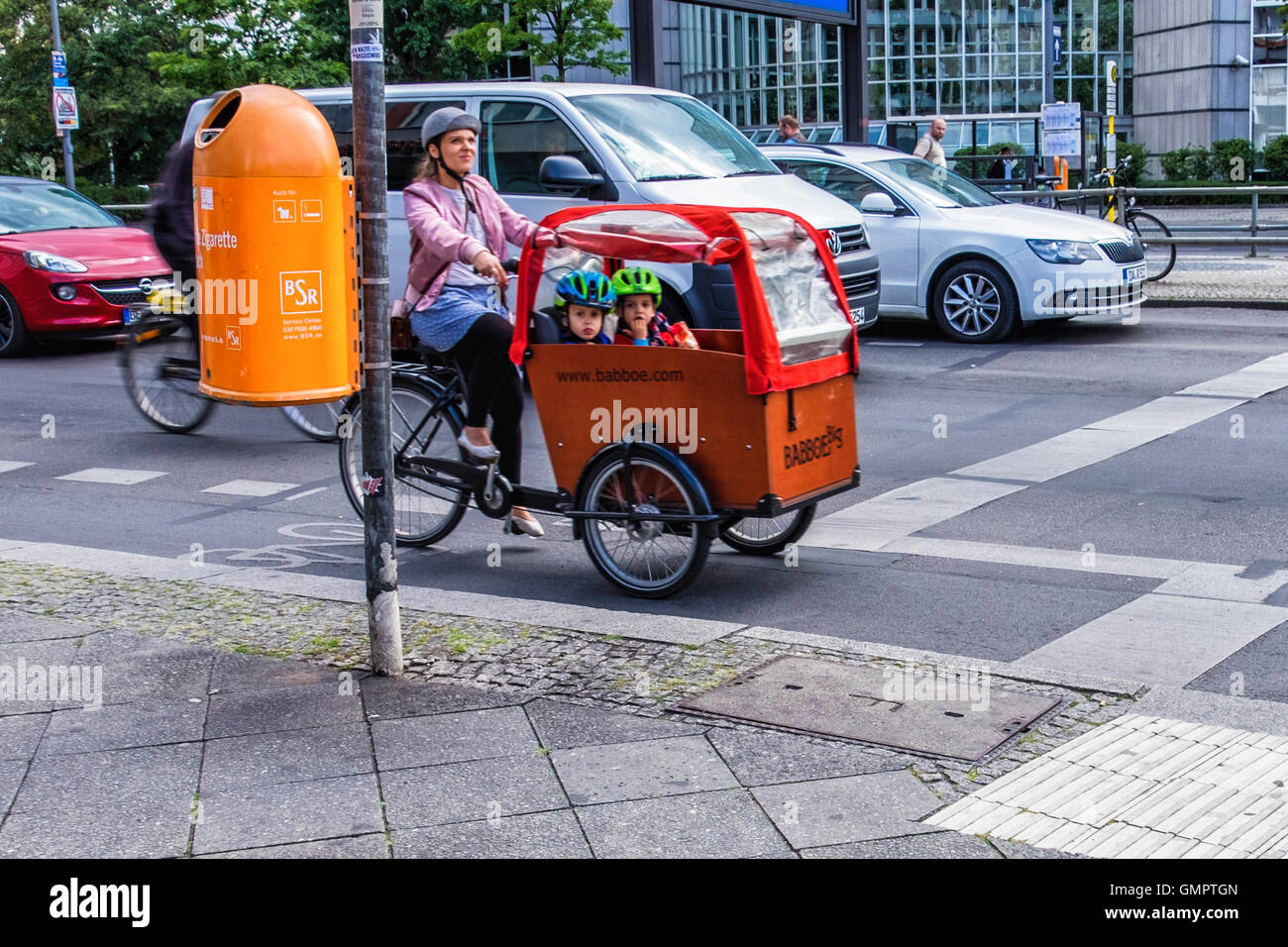 bike with child carrier in front