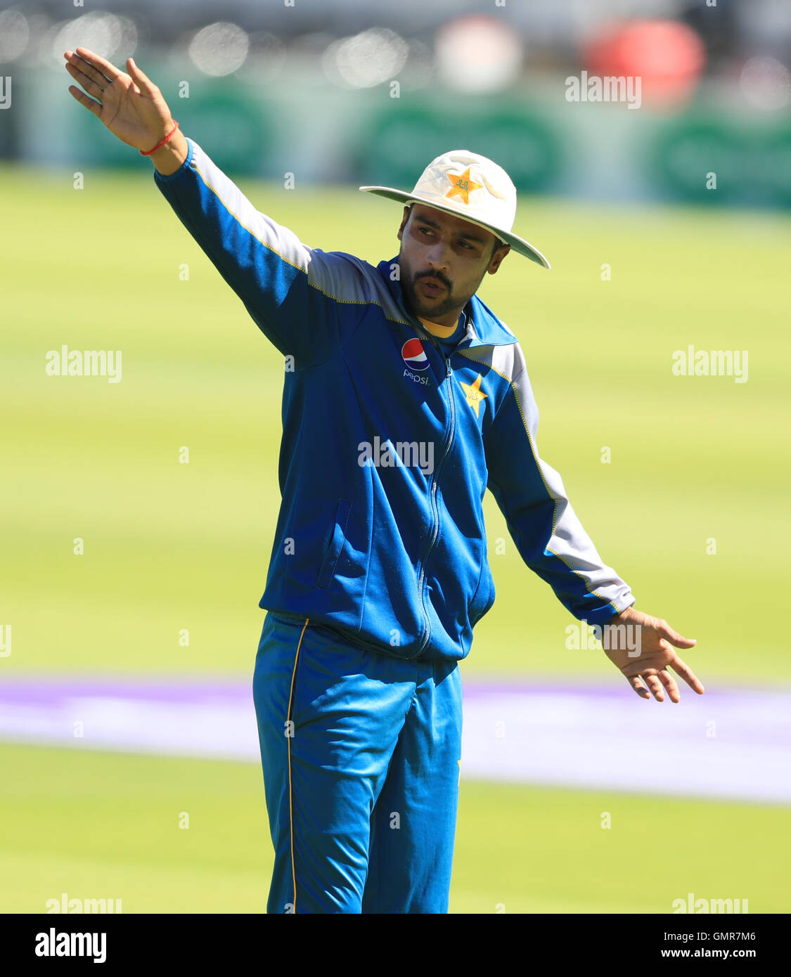 Pakistan. Amir Manager.net Pakistan's Mohammad Amir during a nets session at Lord's, London Stock ...