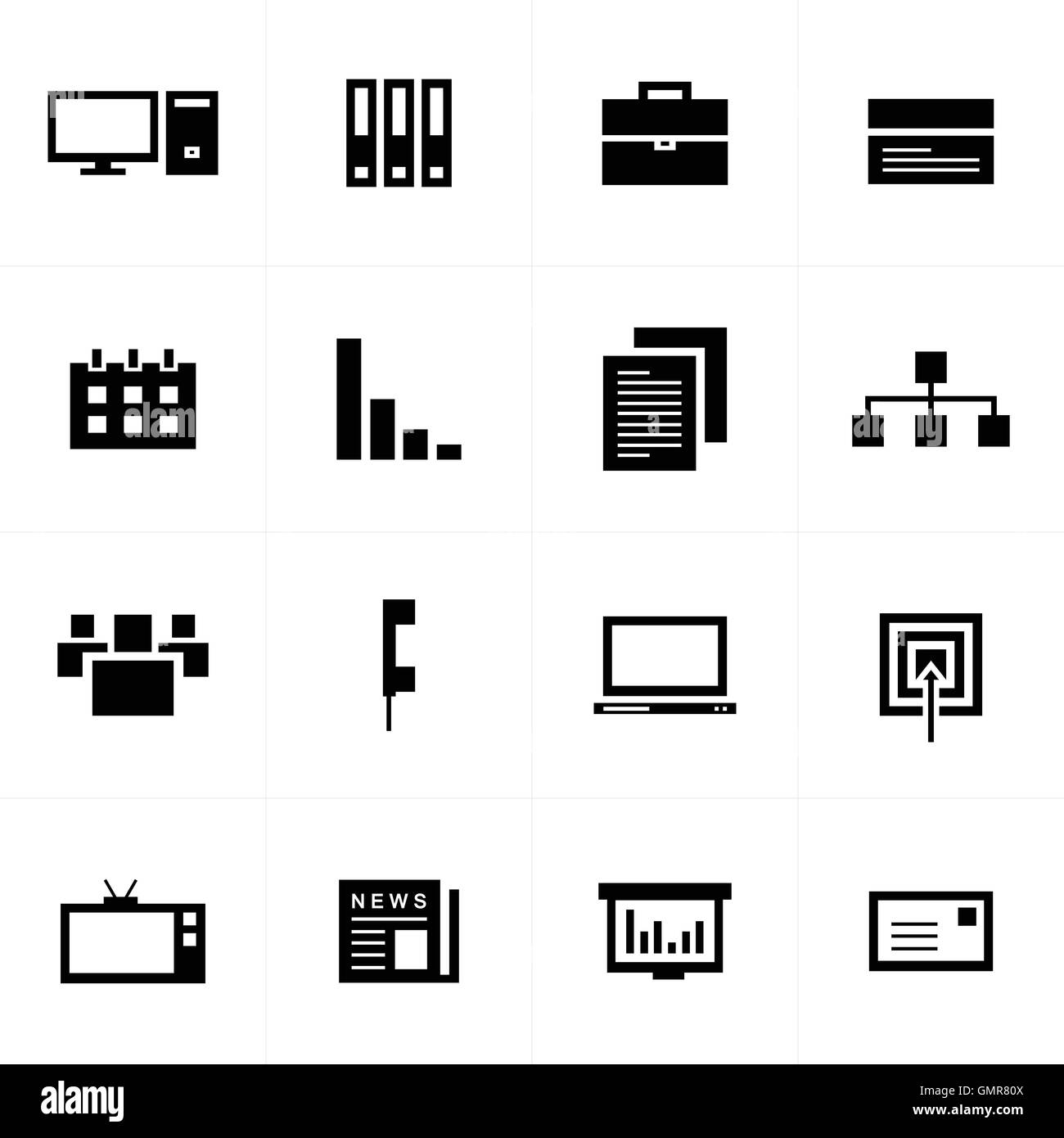 office icons set Stock Vector