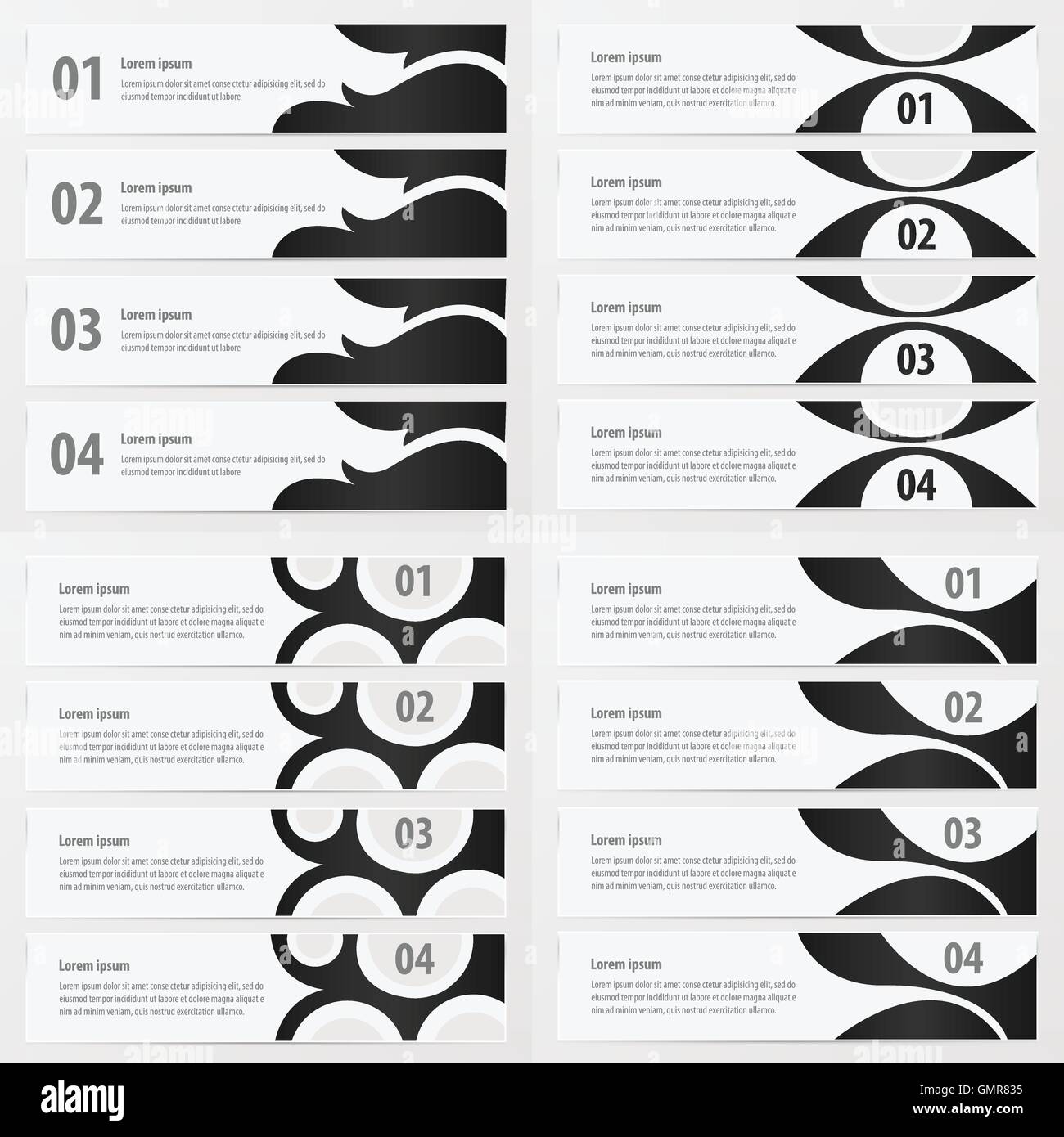 design banner and template black and white color Stock Vector Image