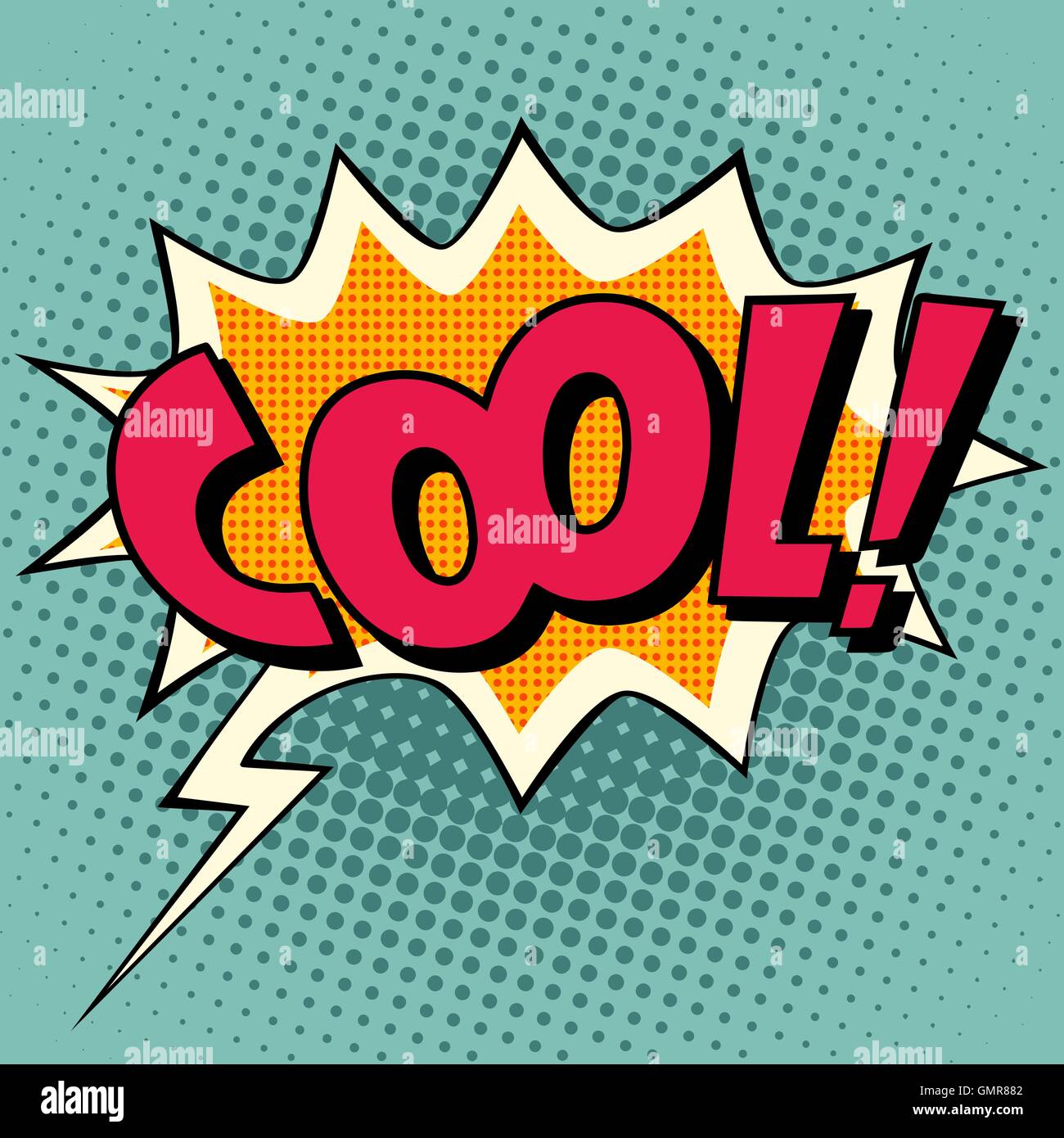 Cool comic book bubble text Stock Vector