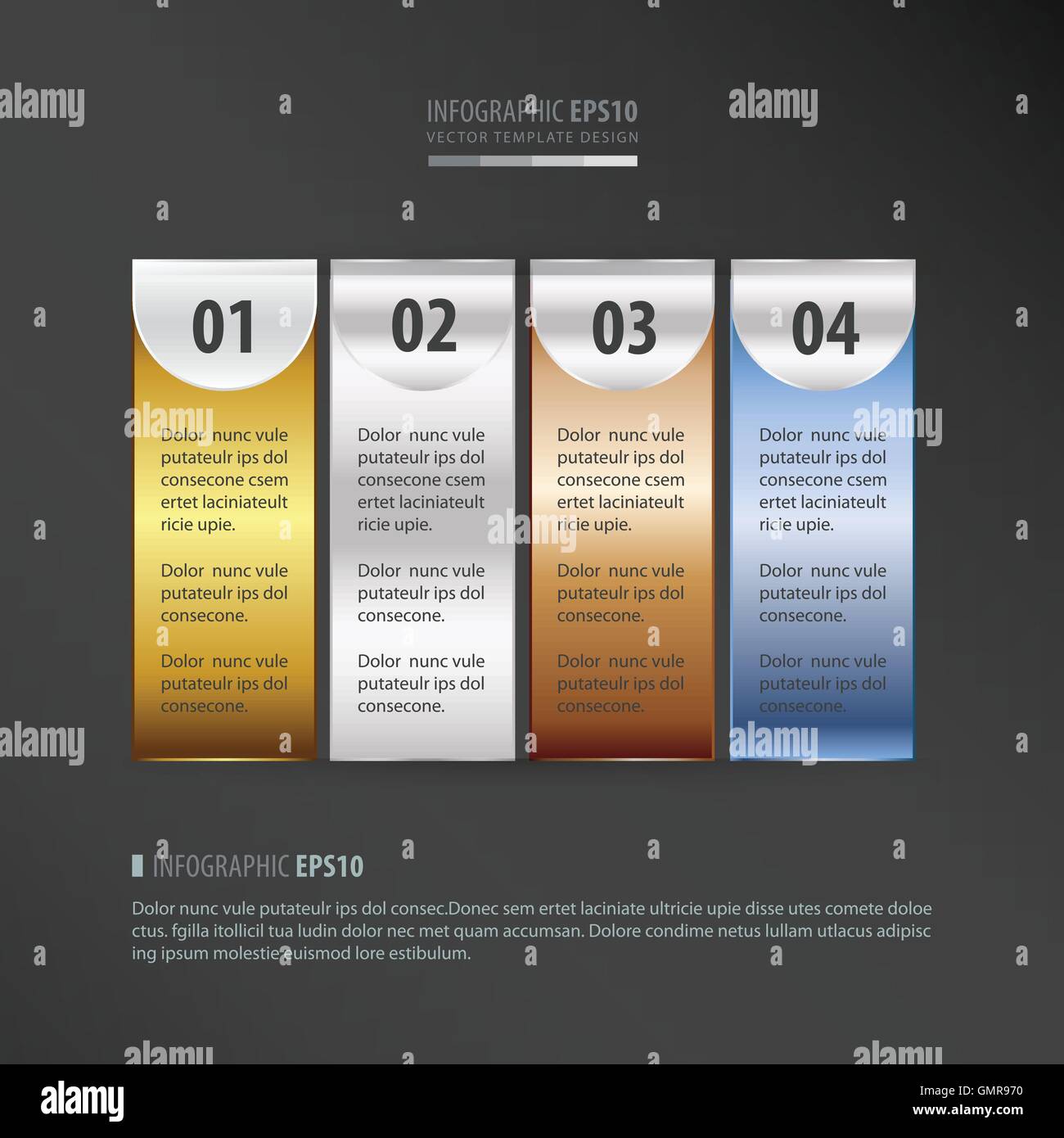banner design gold, bronze, silver, blue color Stock Vector Image & Art