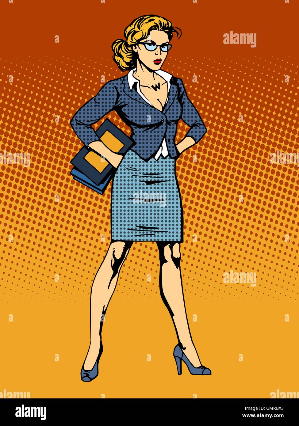 Superhero woman cartoon illustration hi-res stock photography and ...