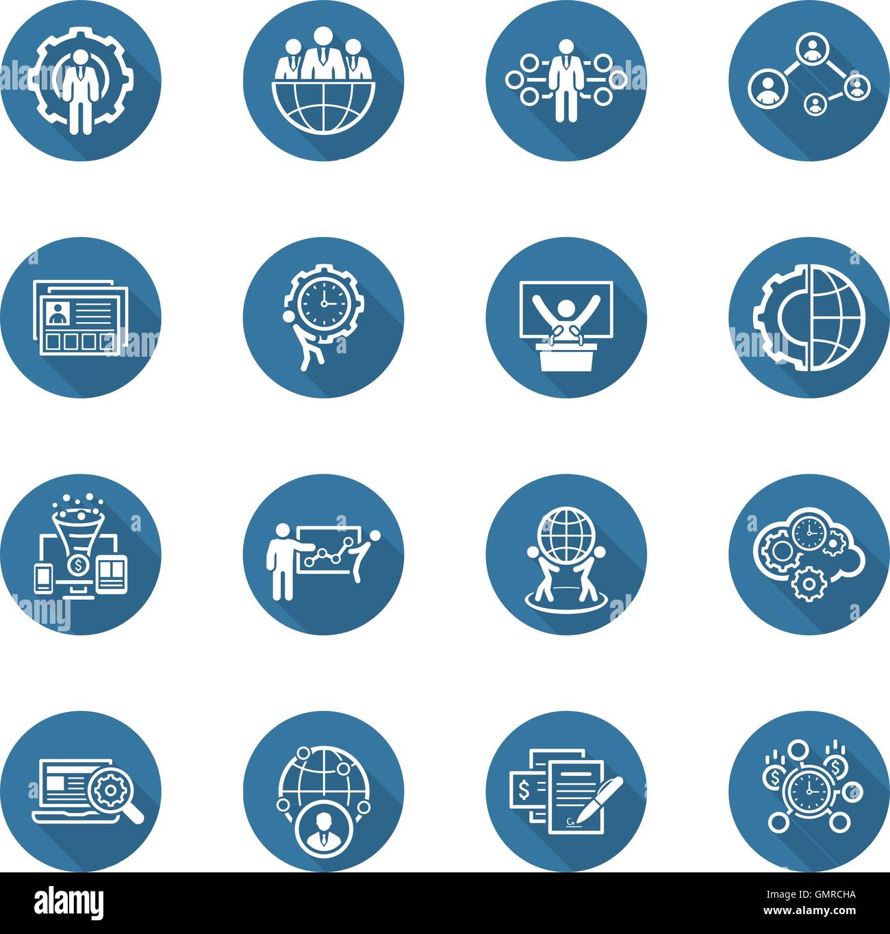 Flat Design Business Icons Set Stock Vector Image & Art - Alamy