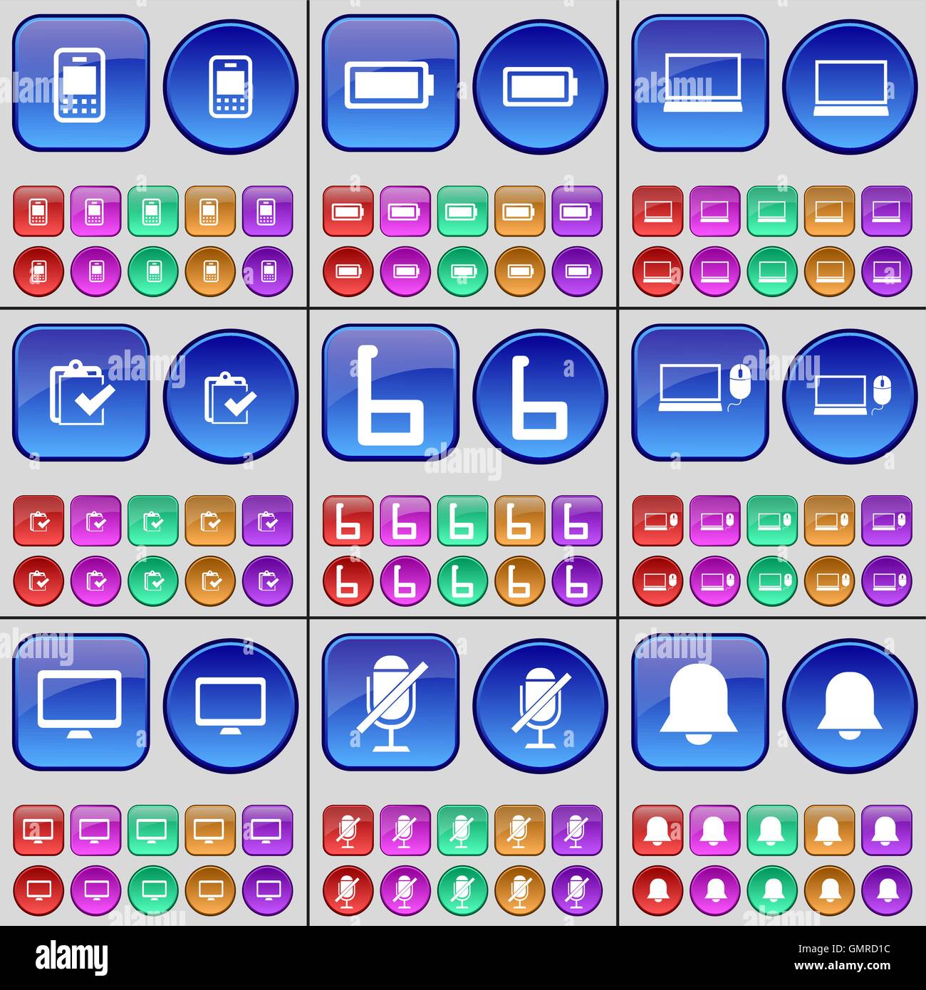 Mobile phone, Battery, Laptop, Survey, Six, Monitor, Microphone