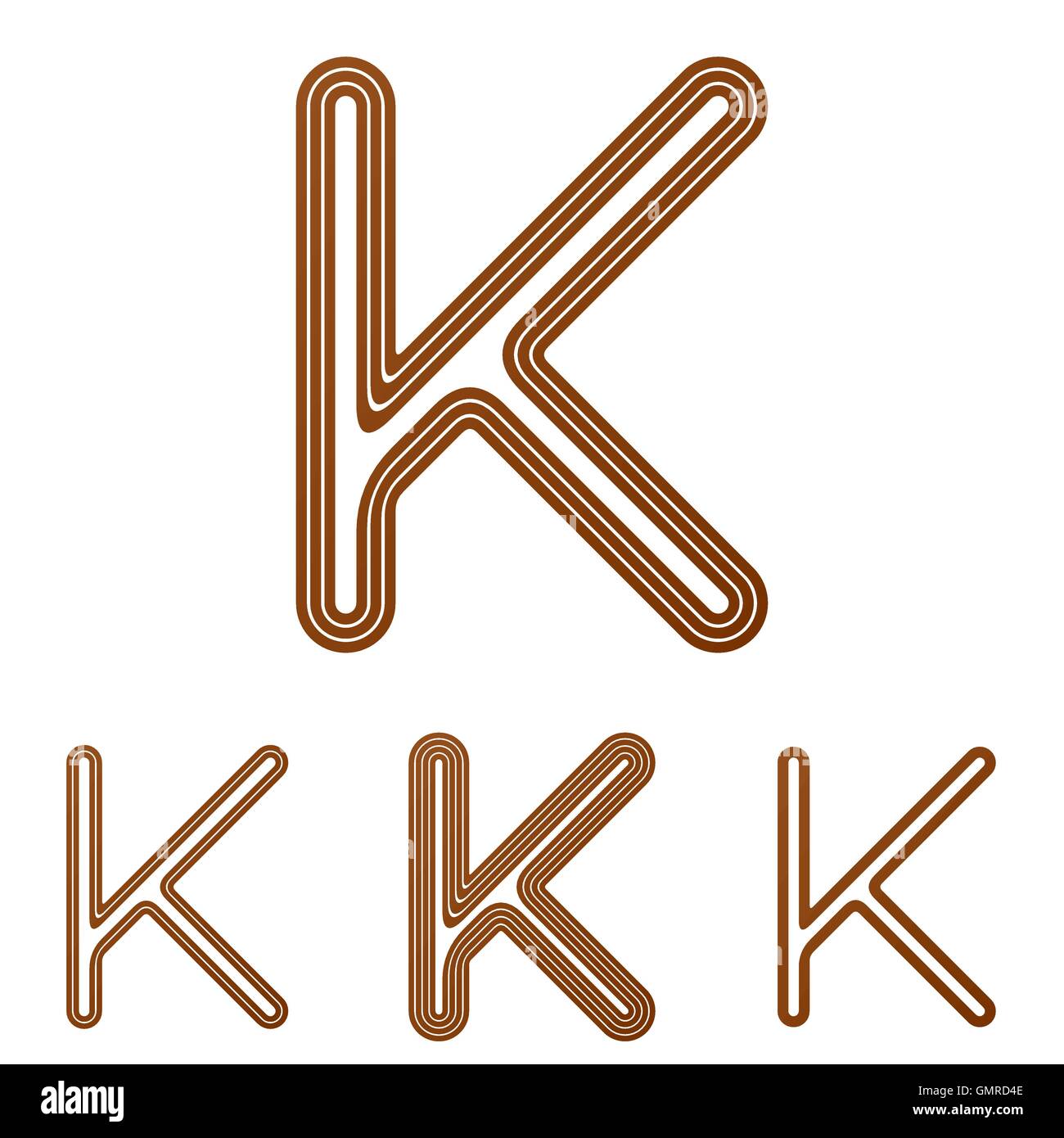 Brown line k logo design set Stock Vector Image & Art Alamy