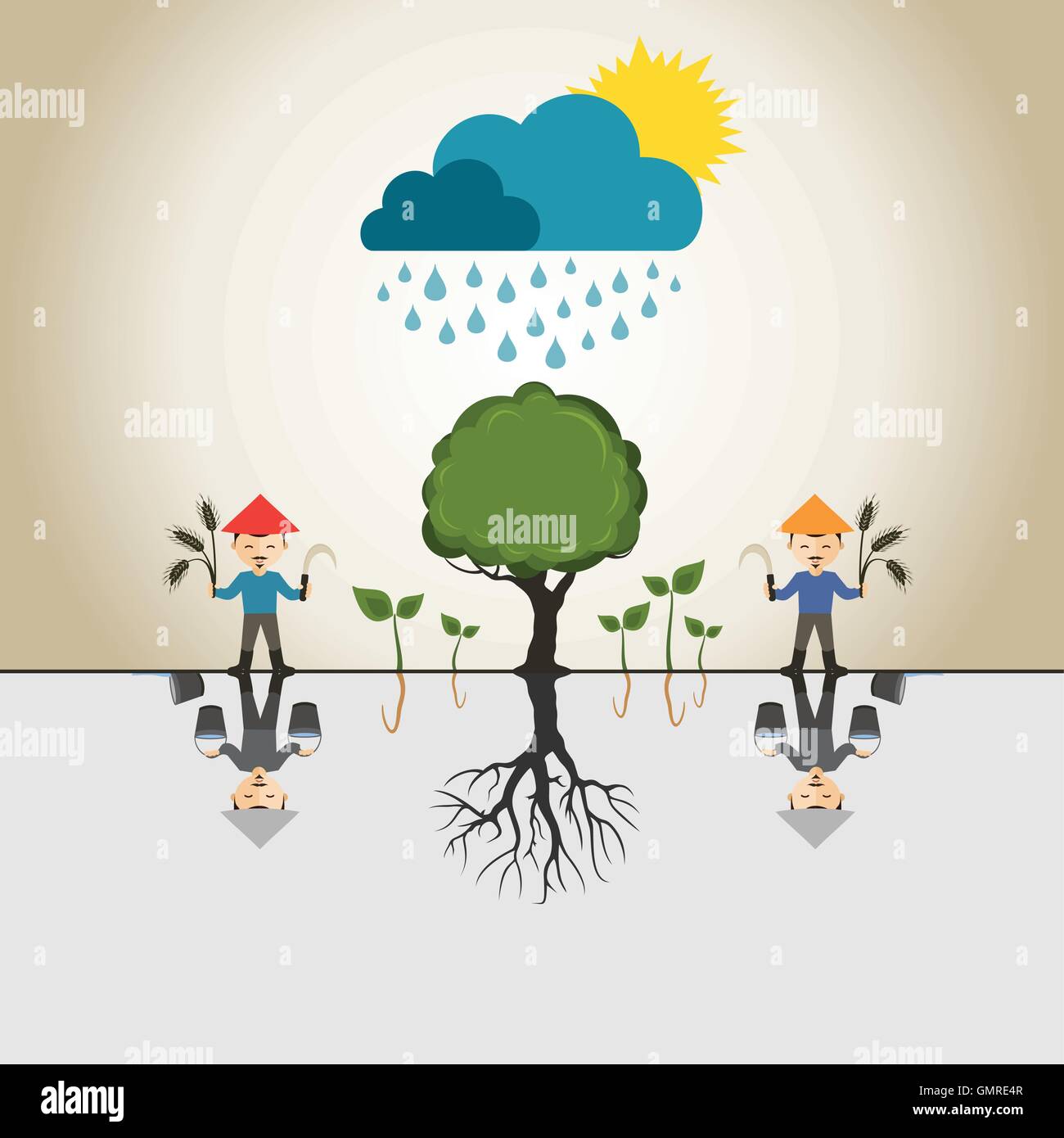 Farmer art Stock Vector Images - Alamy