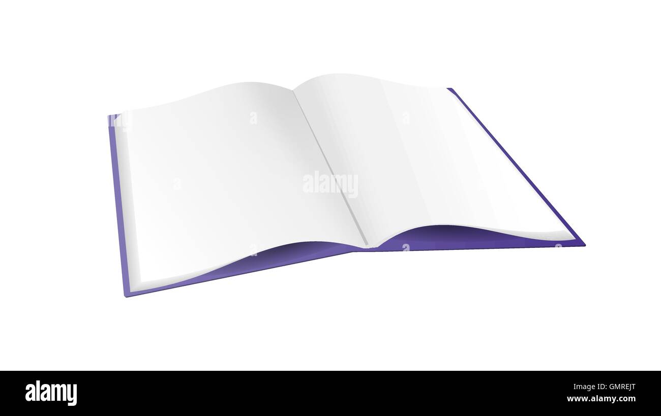open book with blank pages Stock Vector