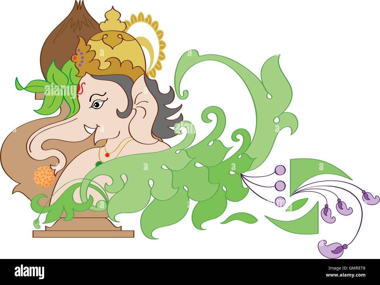 Ganesha The Lord Of Wisdom Stock Vector