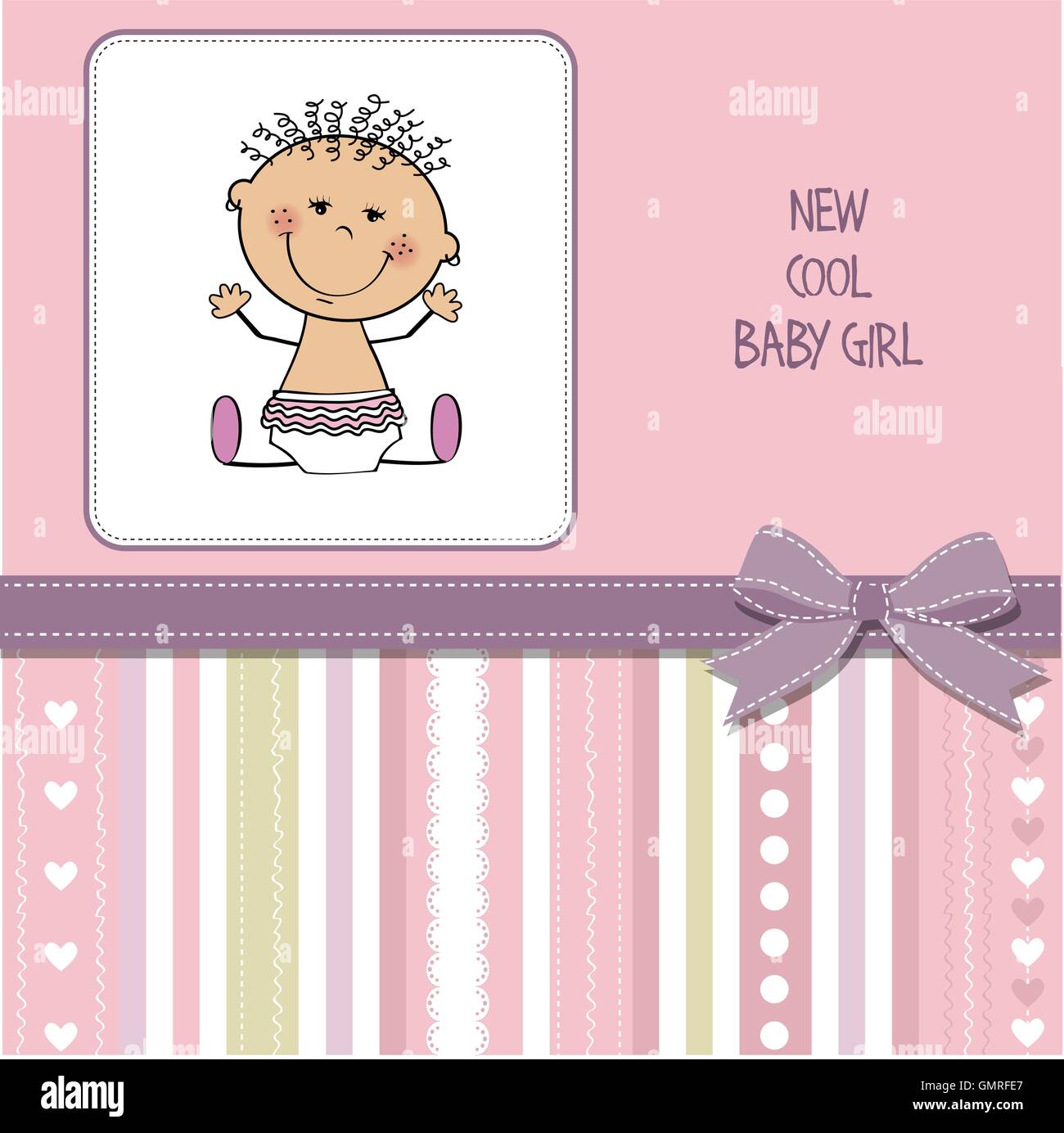 baby girl shower card Stock Vector Image &amp; Art - Alamy