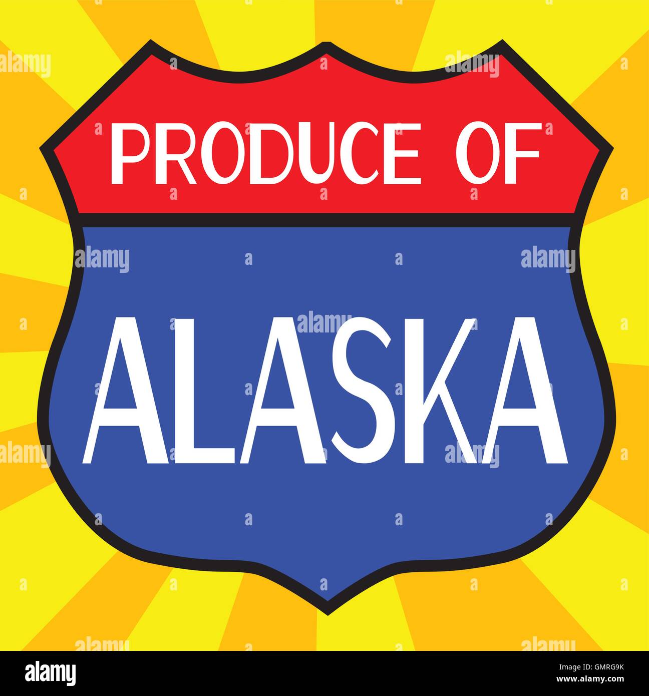 Produce Of Alaska Shield Stock Vector Image & Art Alamy