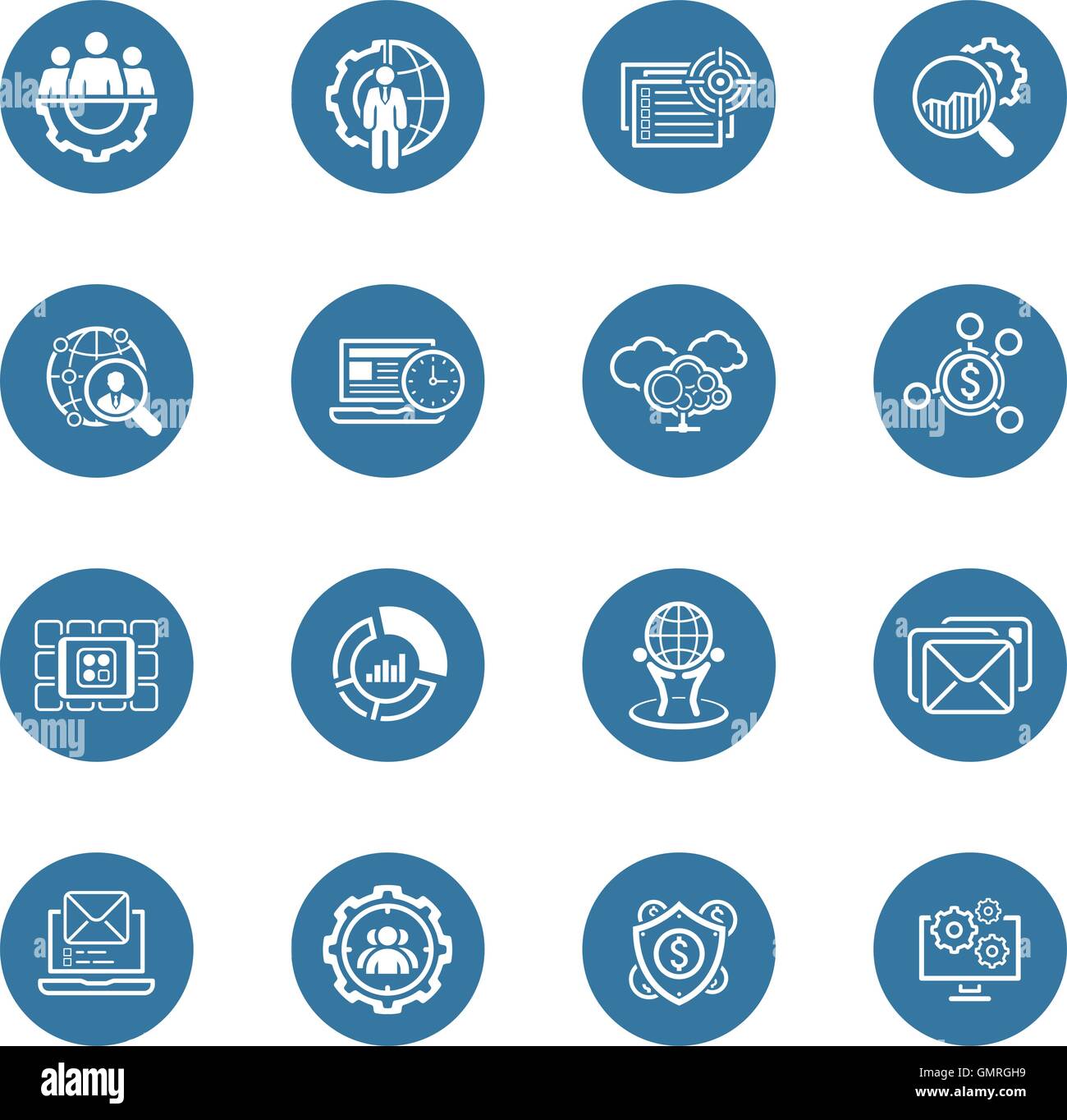Flat Design Business Icons Set Stock Vector Image & Art - Alamy
