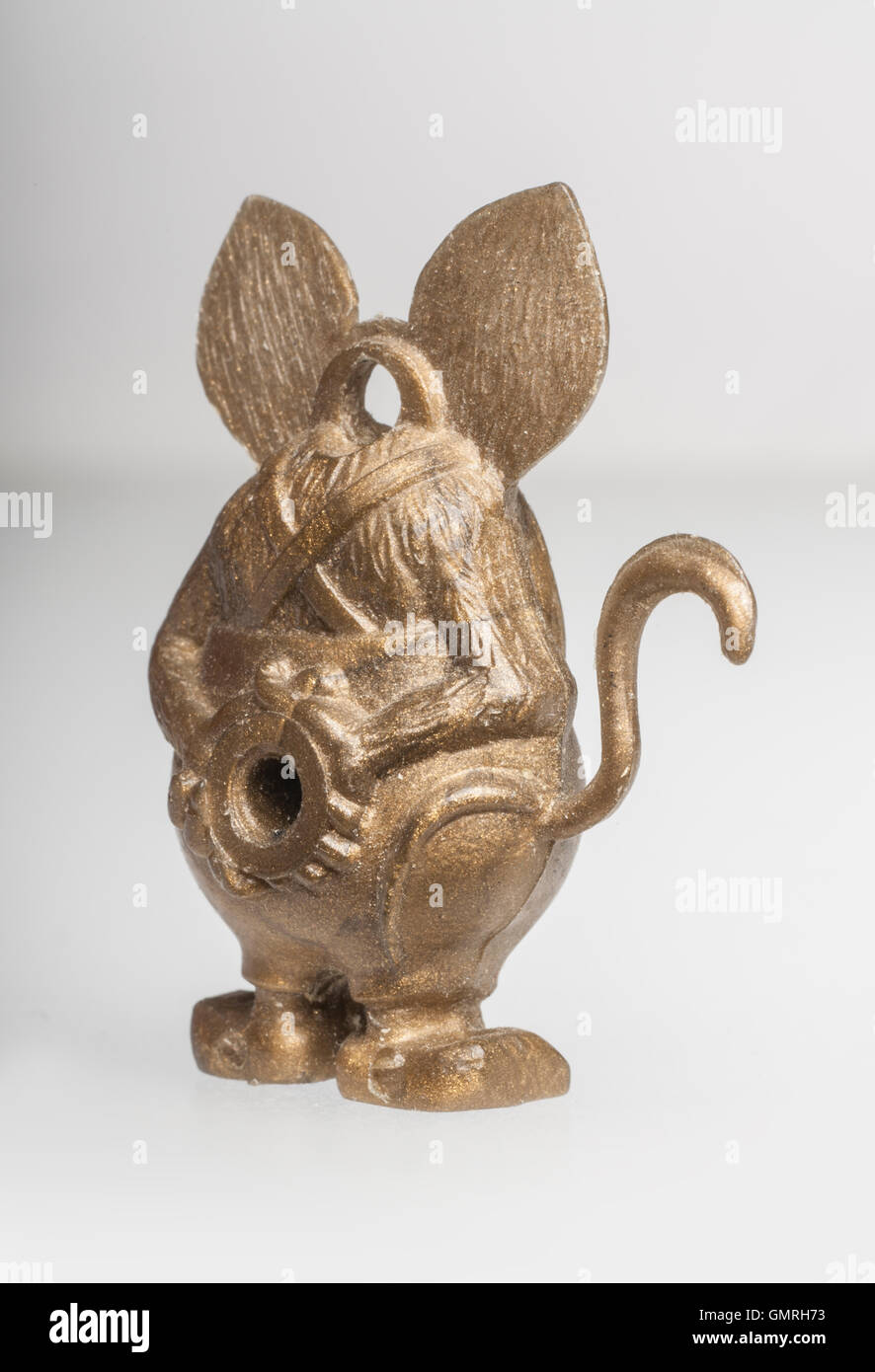 Gold Rat Fink Toy Back Right Stock Photo