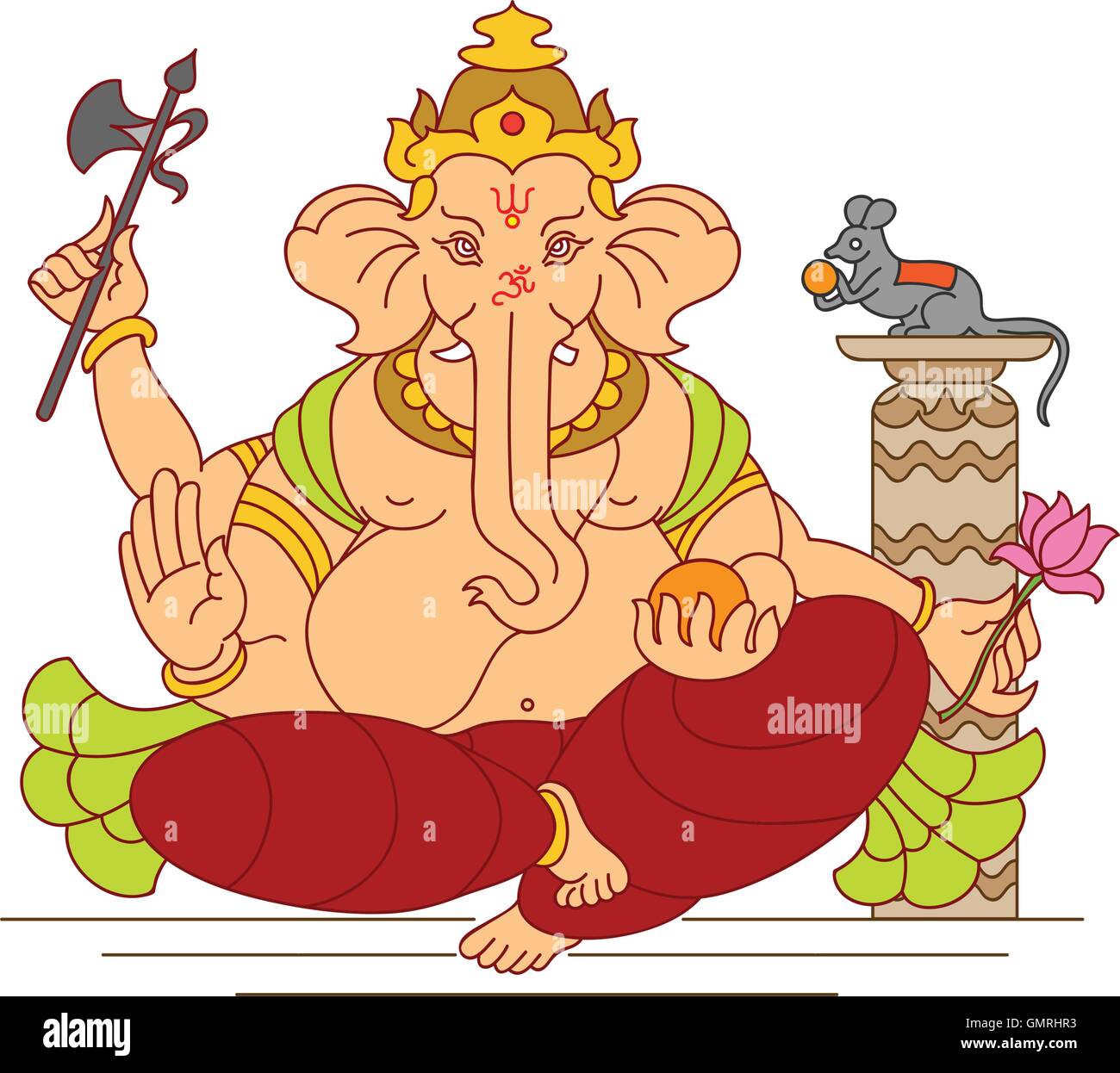 Ganesha The Lord Of Wisdom Stock Vector Image & Art - Alamy