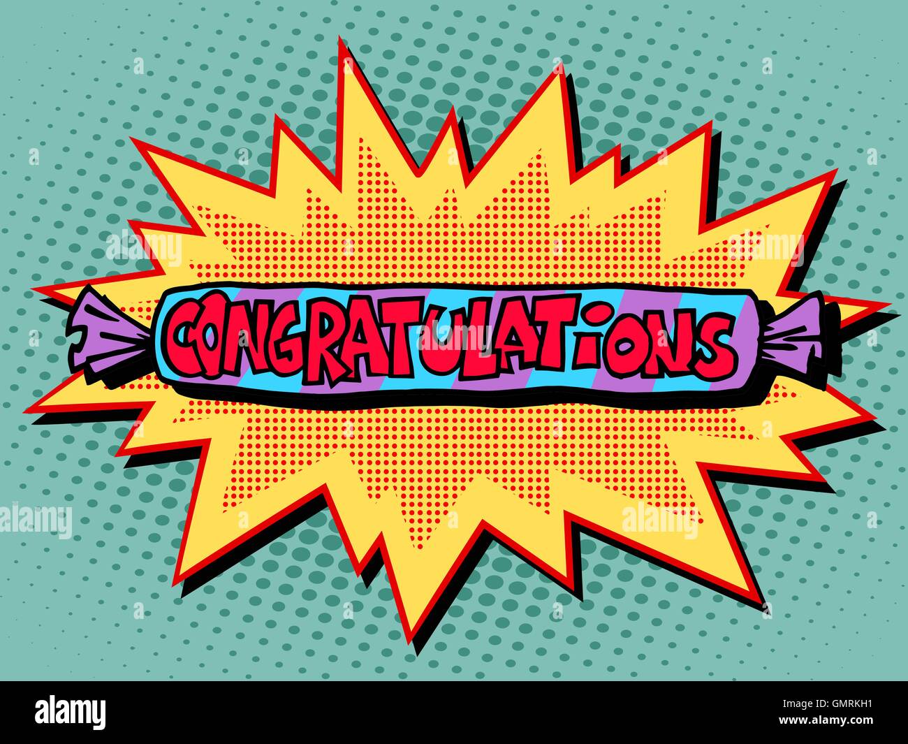 Congratulations candy sweets Stock Vector