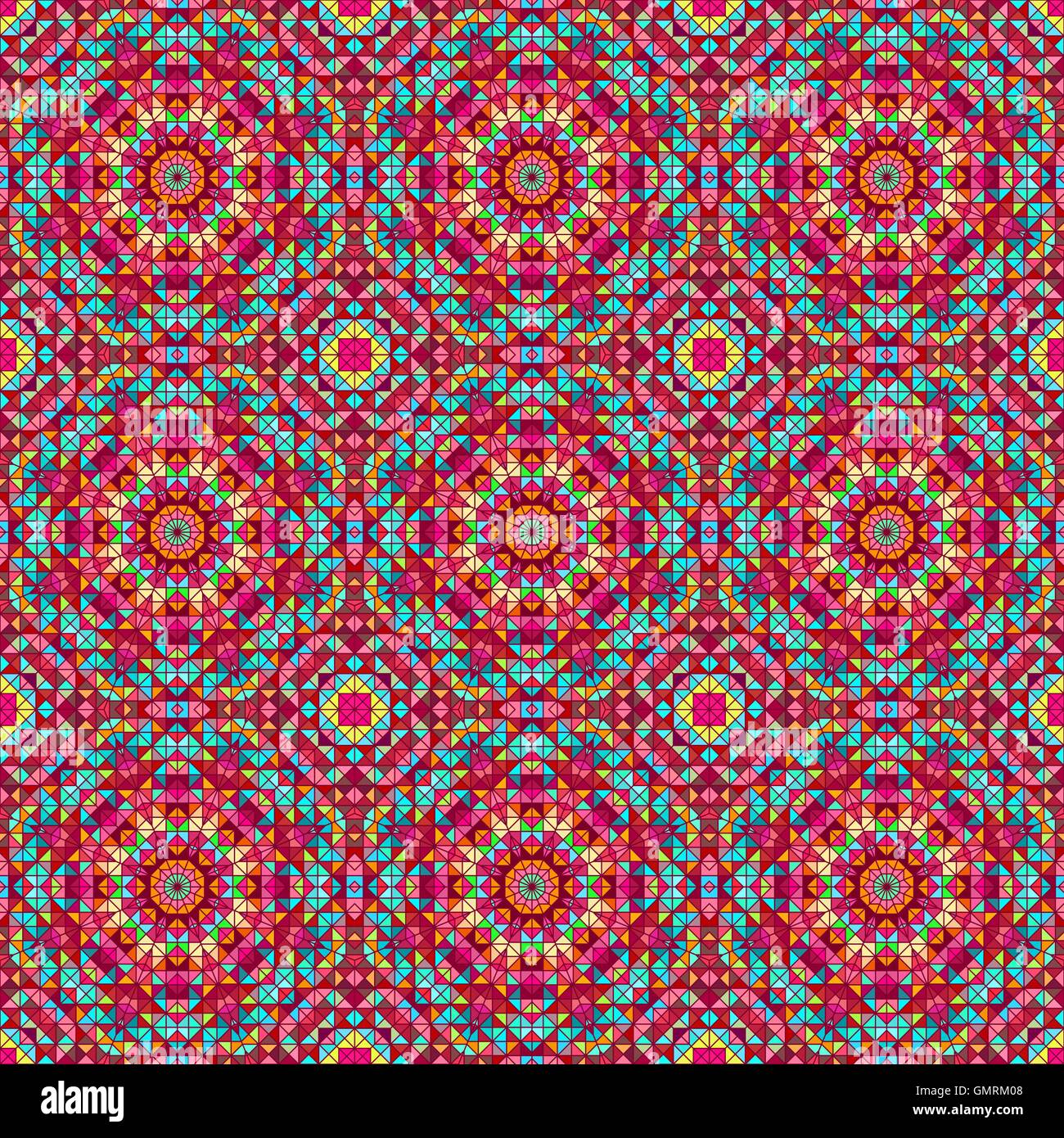 Ornamental seamless pattern. Abstract red geometrical vector bac Stock ...