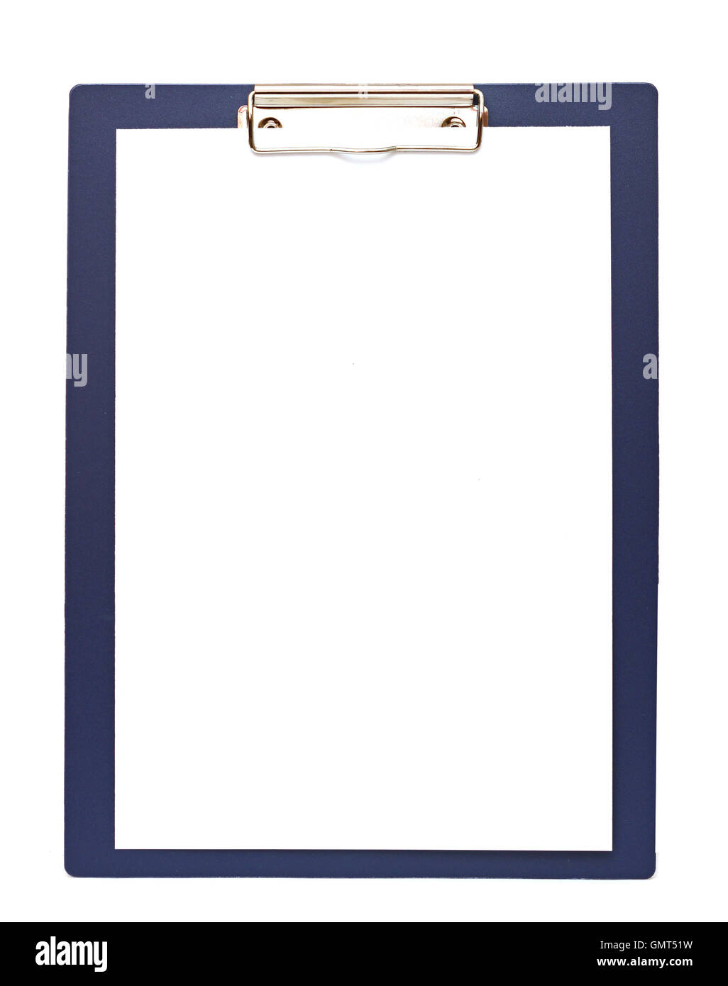 Clipboard and papers isolated on white background Stock Photo - Alamy