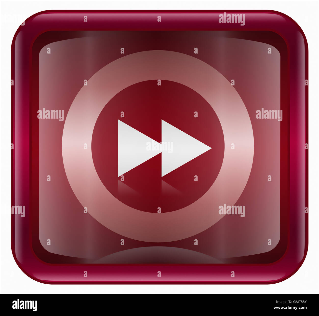 Forward icon dark red, isolated on white background Stock Photo - Alamy