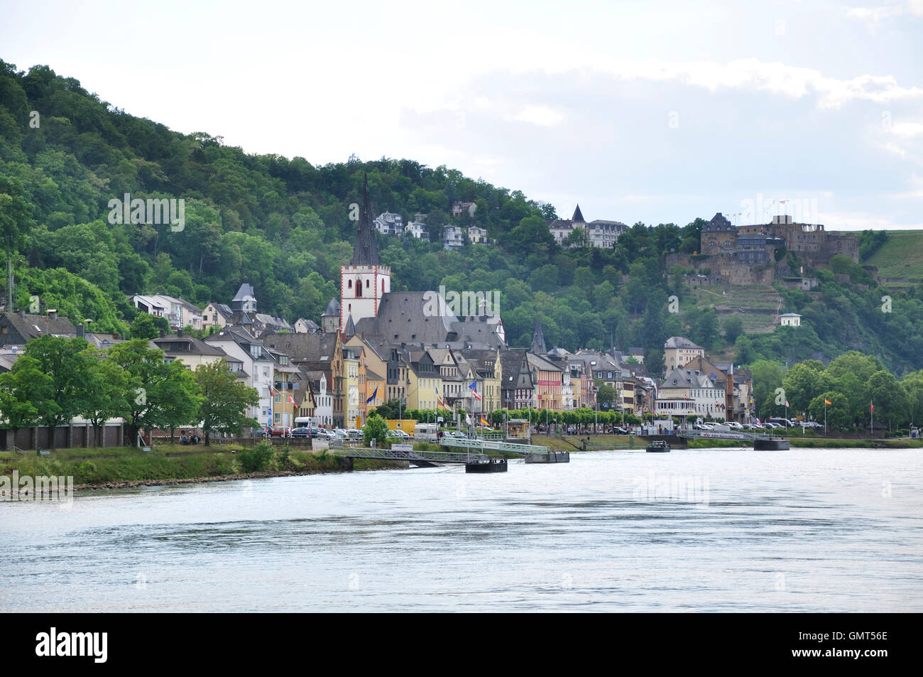 St. Goar and Rheinfels Castle Stock Photo - Alamy