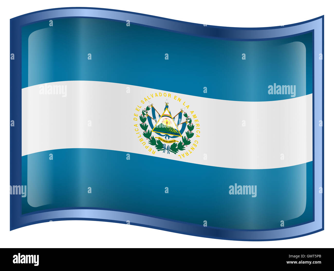 El Salvador Flag icon Stock Photo