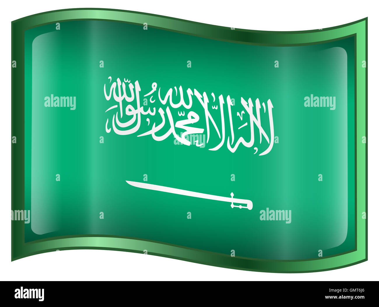 Saudi Arabia Flag Icon Stock Photo