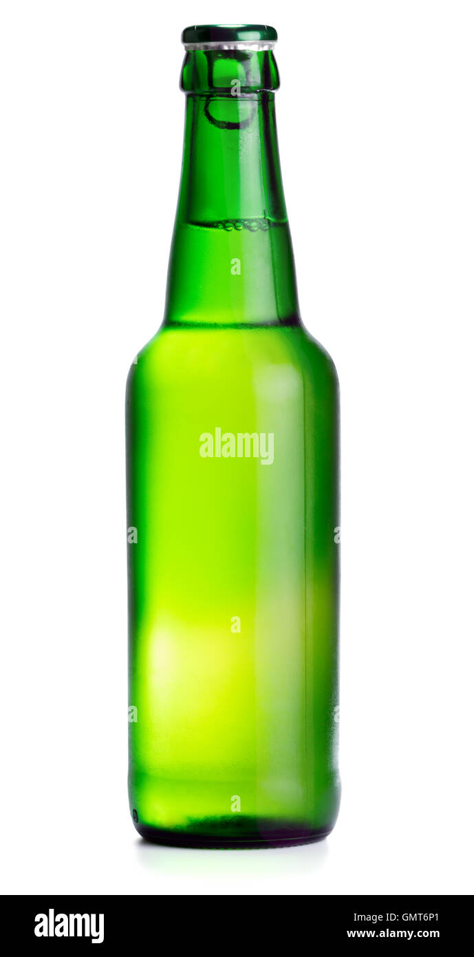 Beer bottle isolated on white Stock Photo