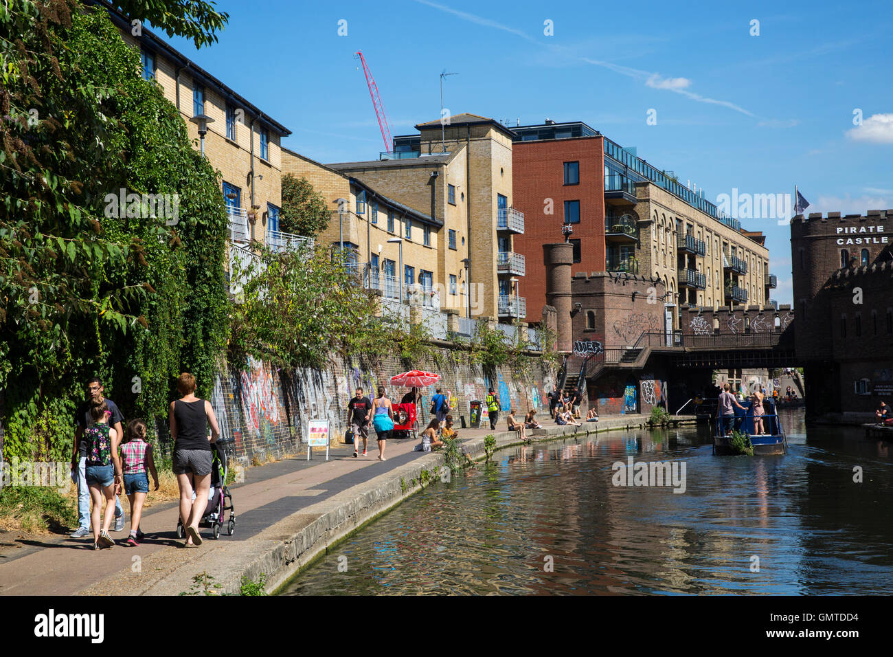 London, England. 26th August 2016. Regent's Canal. Stock Photo