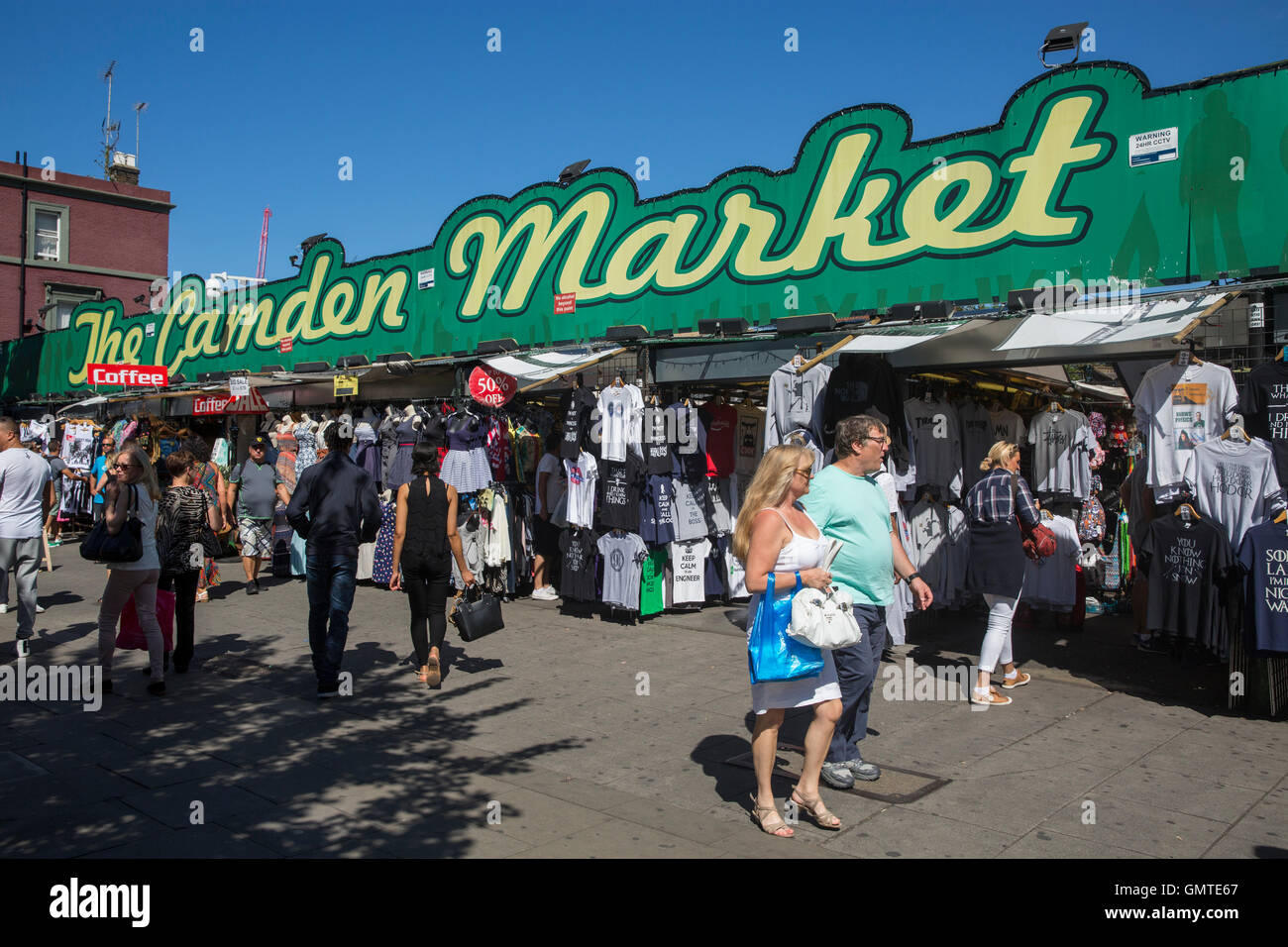 London, England. 26th August 2016. Shoppers at Camden Market, London. Stock Photo