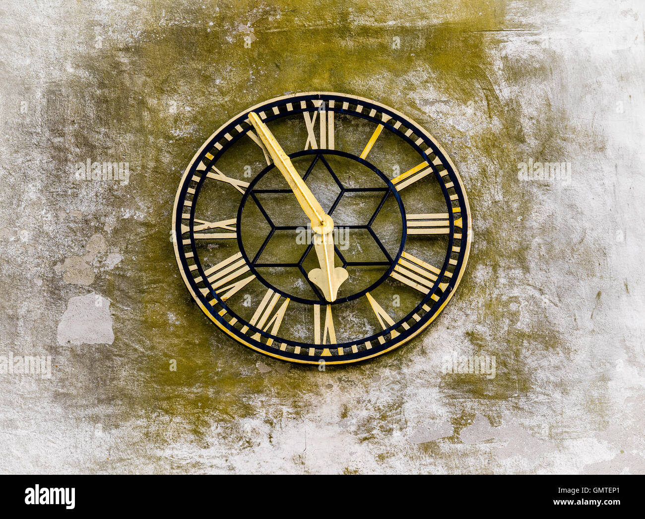 The Clock St James Church, Manorbier, Pembrokeshire, Wales Stock