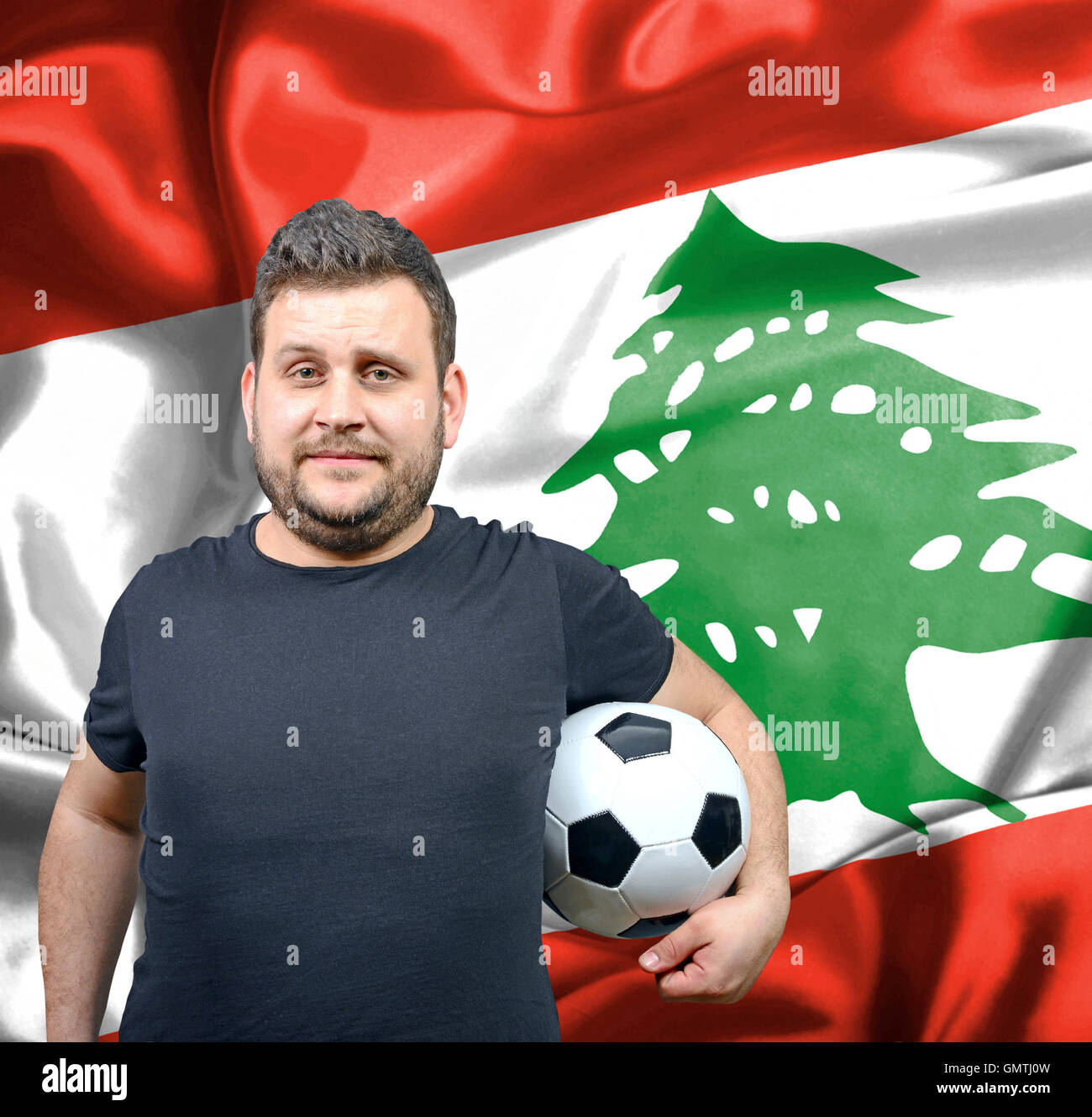 Proud football fan of Lebanon Stock Photo - Alamy