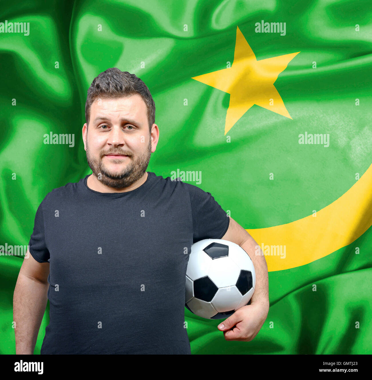 Proud football fan of Mauritania Stock Photo - Alamy