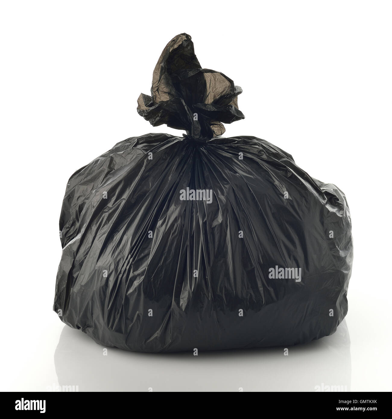 Trash Bag on White Background Stock Photo