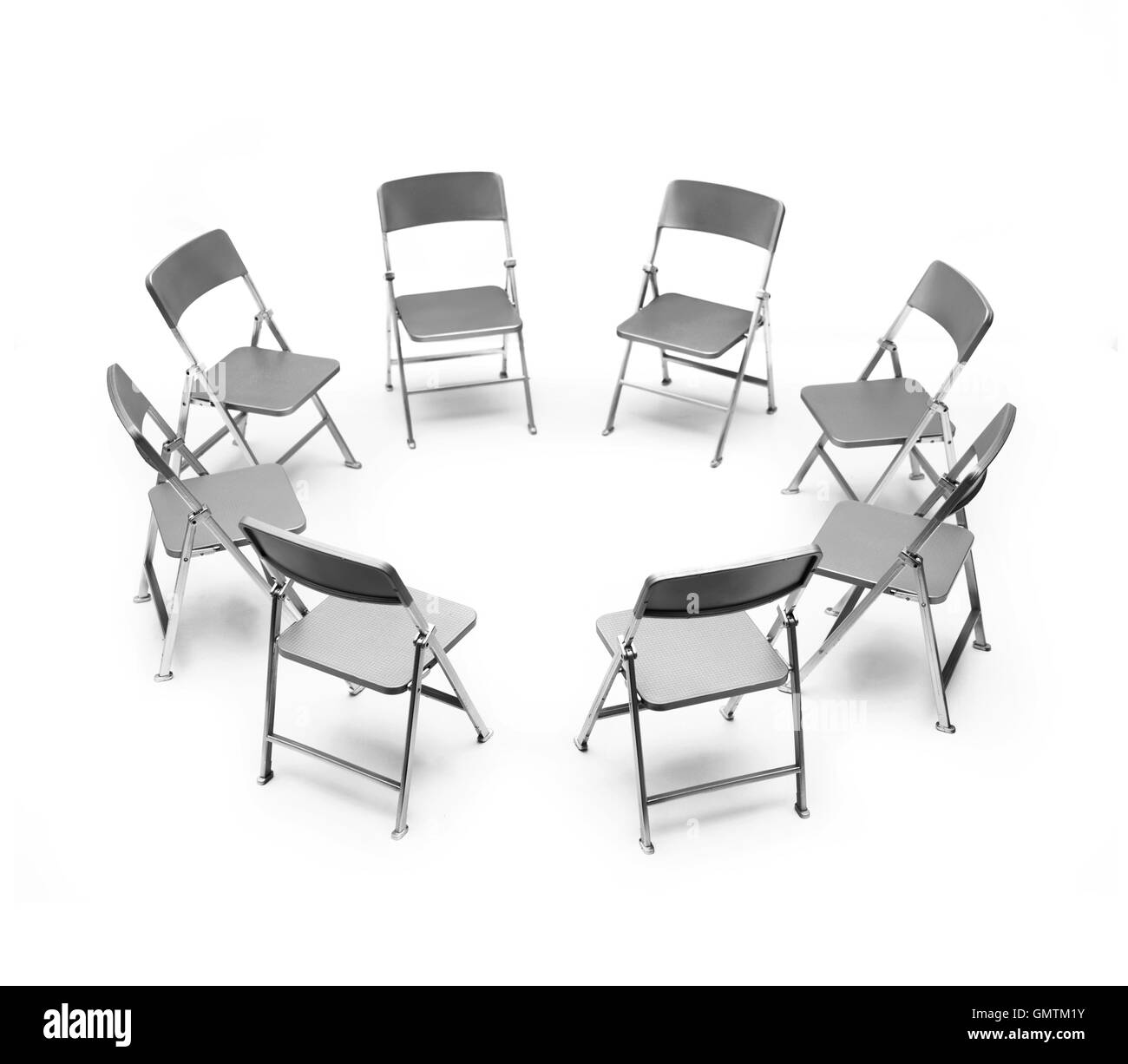 Circle Of Chairs Stock Photo Alamy