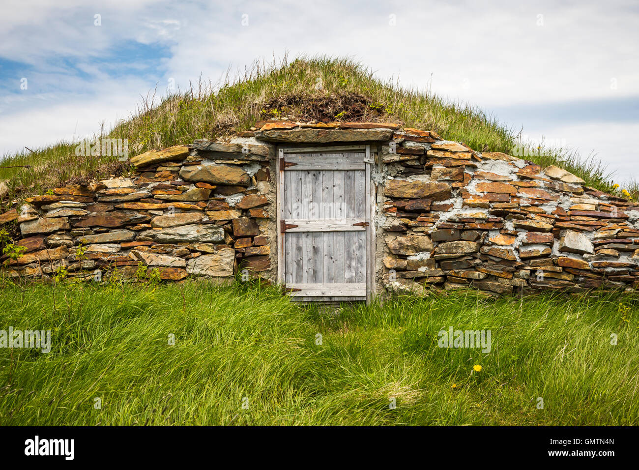 An inground root cellar at Elliston, Newfoundland and Labrador, Canada