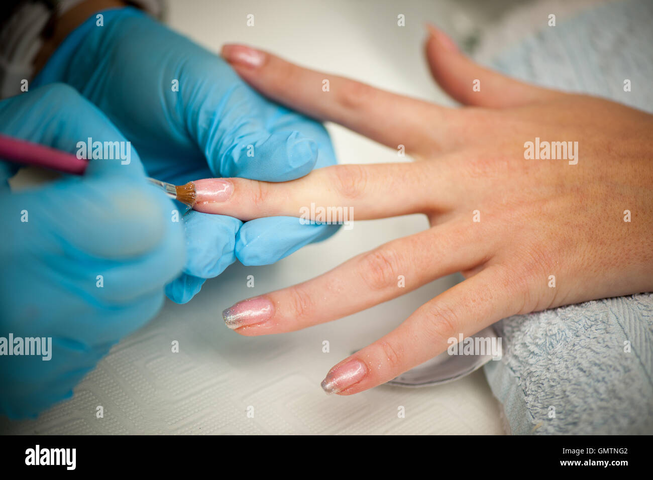 Acrylic nails procedure hires stock photography and images Alamy