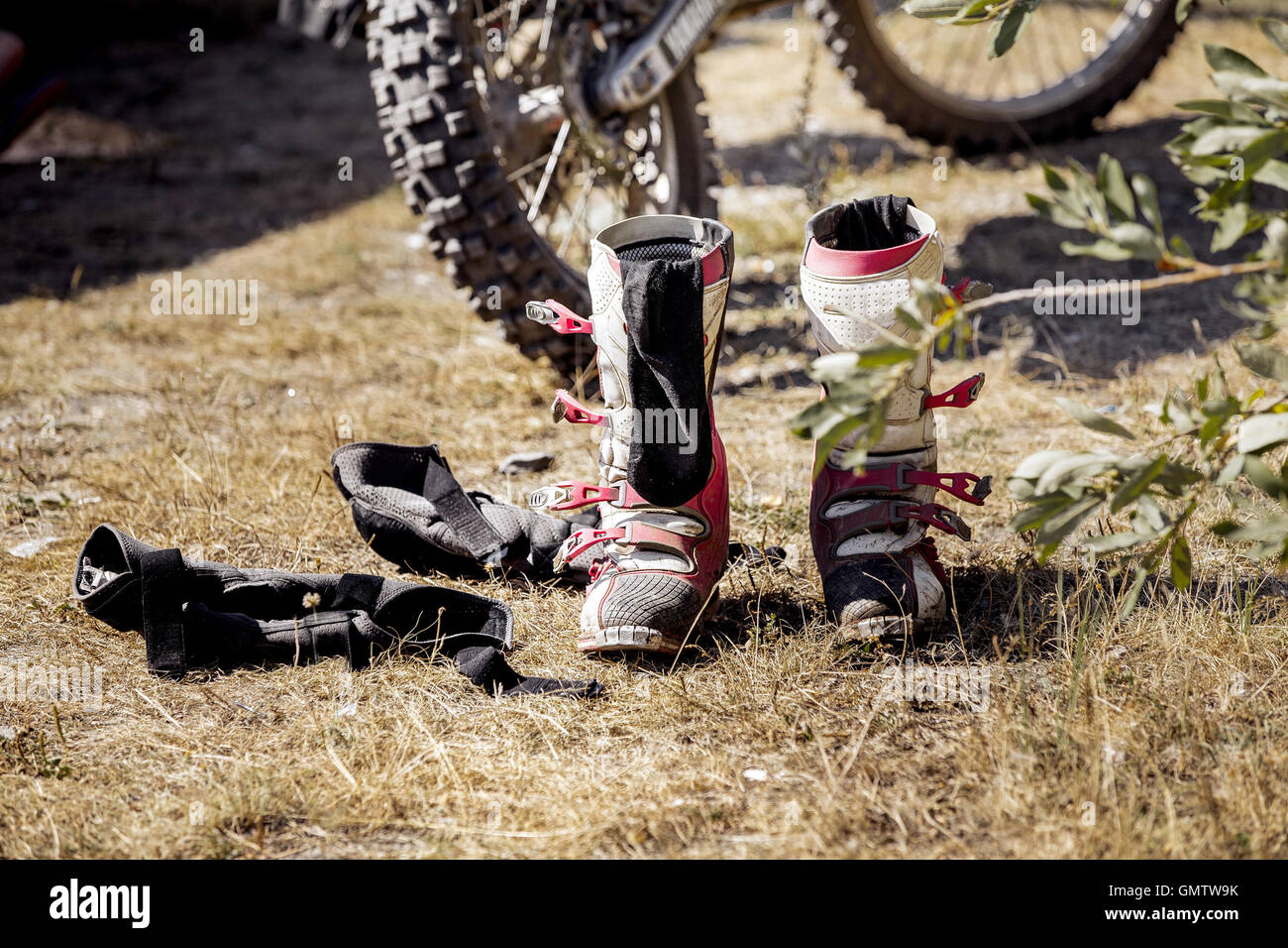 motorcycle racing, boots and racer 