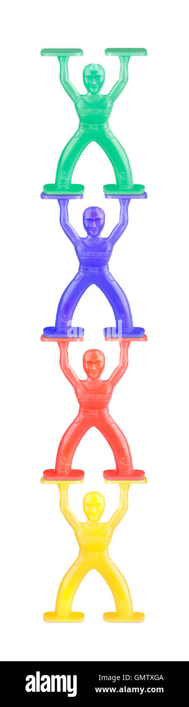 1960's Colorful stacking Man Toys Stock Photo