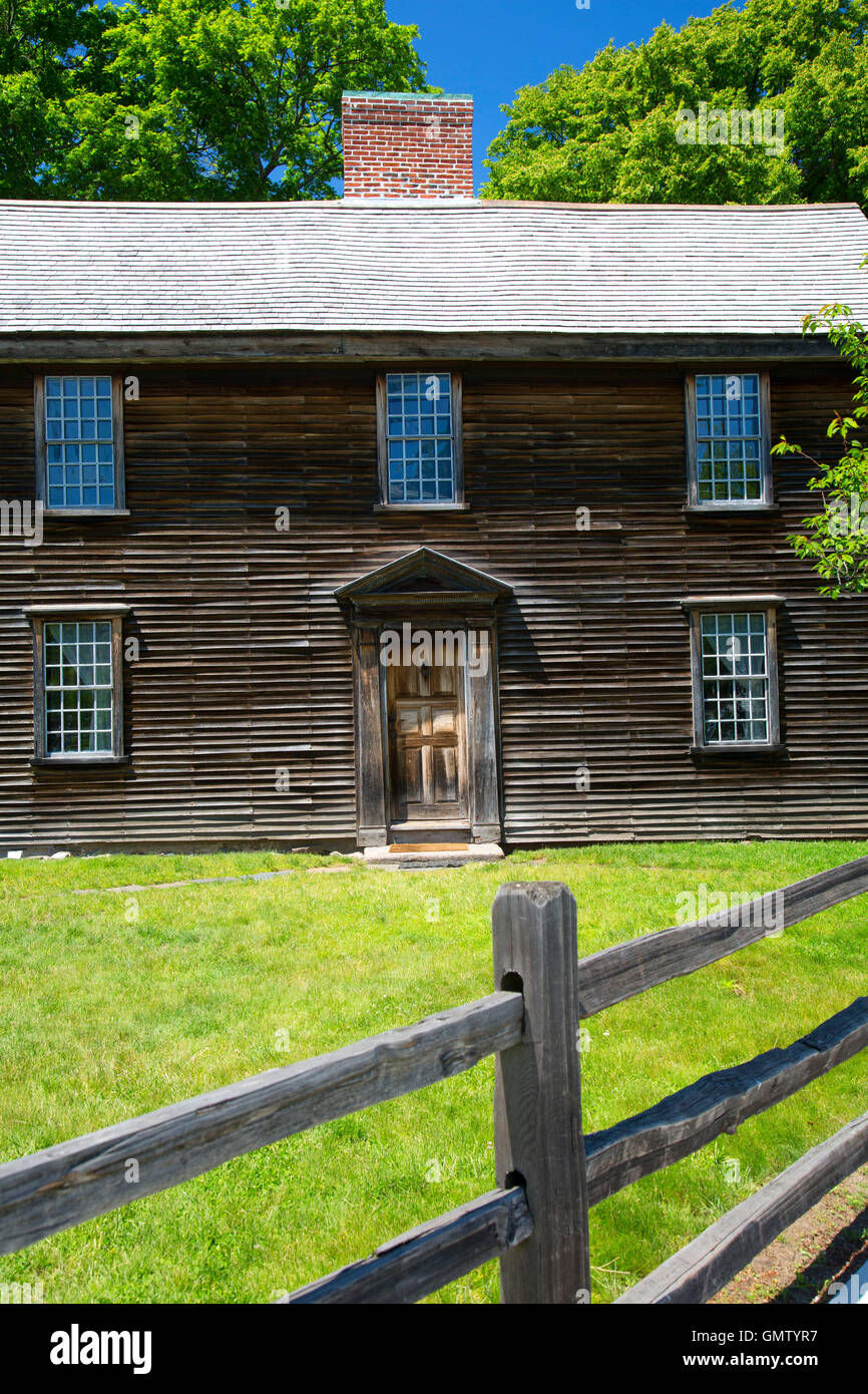 John Adams birthplace, Adams National Historical Park, Quincy, Massachusetts Stock Photo