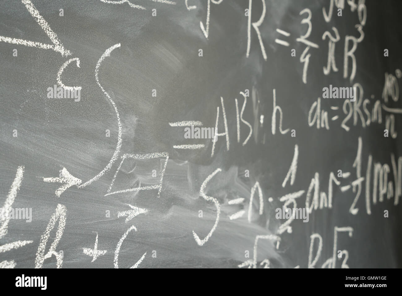 math formulas on black board Stock Photo - Alamy