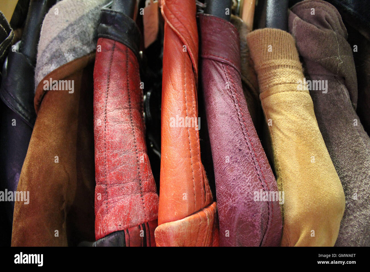 Leather coats hires stock photography and images Alamy