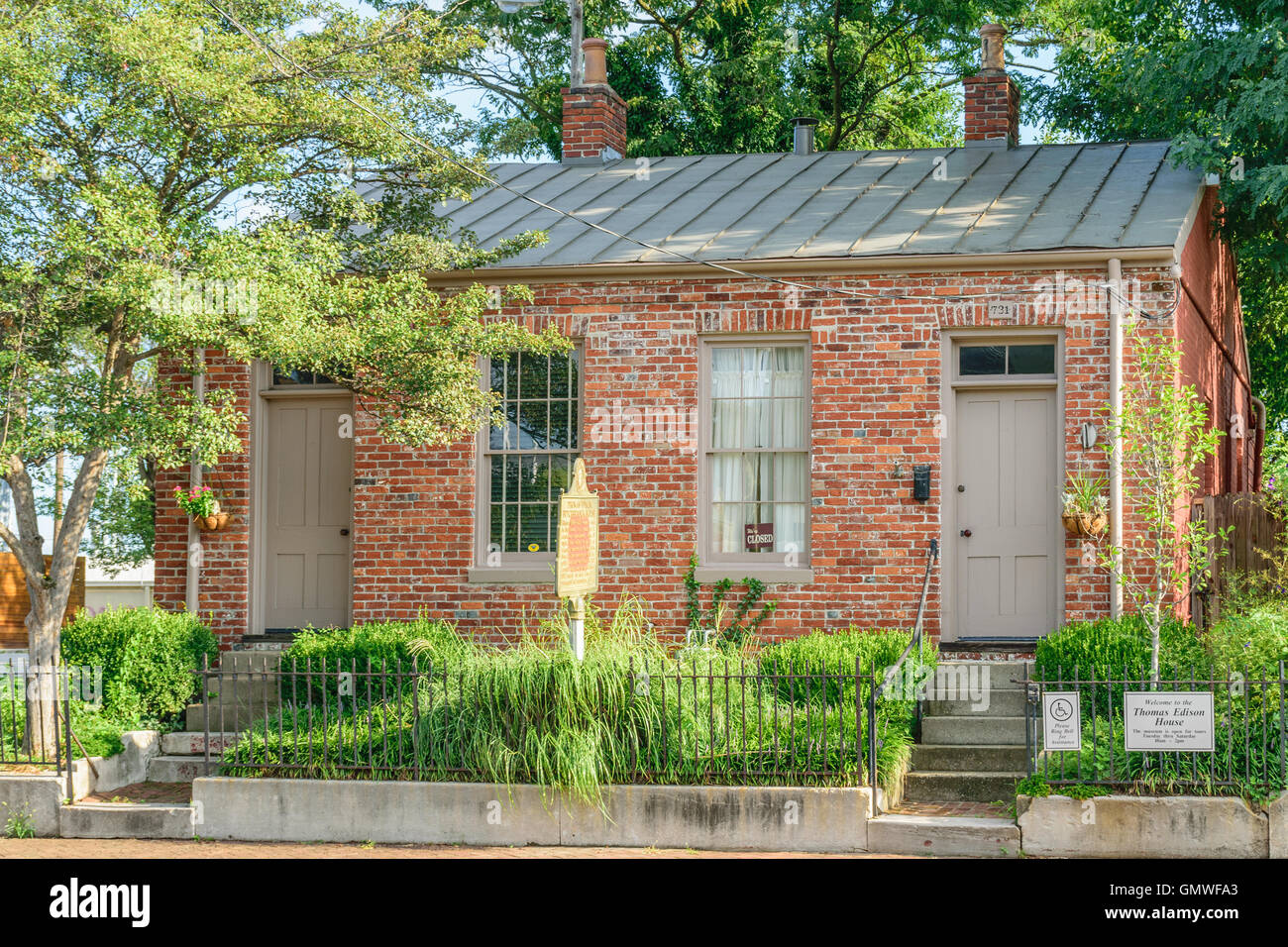 Thomas Edison was thought to have rented a room in this building while he worked in Louisville as a telegraph operator. Stock Photo