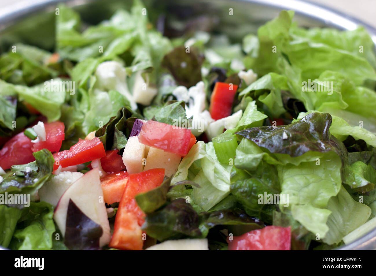 Salad in big bowl Stock Photo Alamy