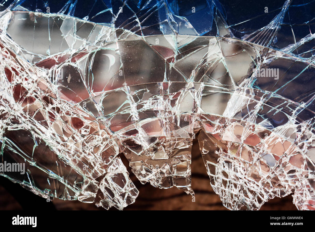 Broken window glass Stock Photo Alamy
